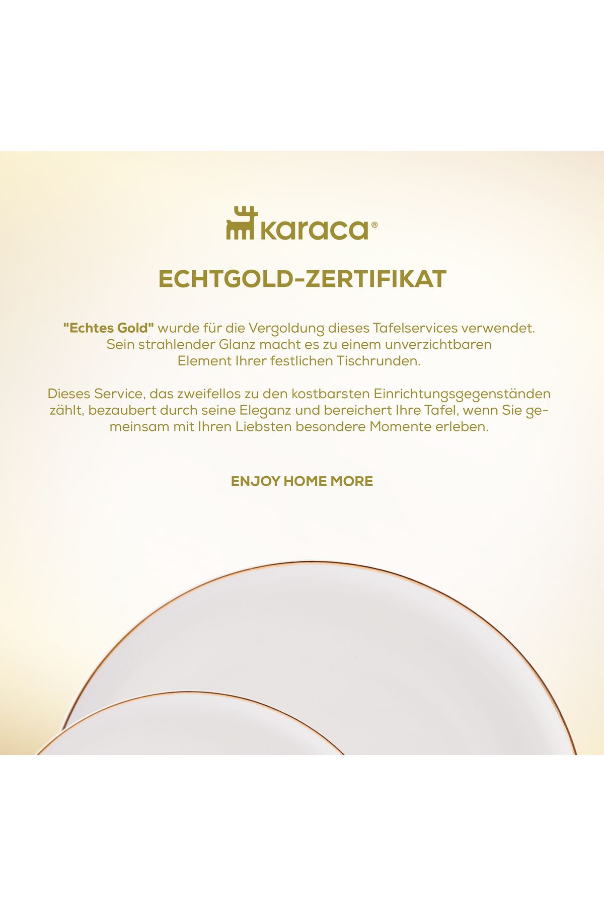 Karaca-Marcelo Gold Frühstücksset für 6 Personen 26-teiliges Geschirrset mit Tellern und Schalen Set 9