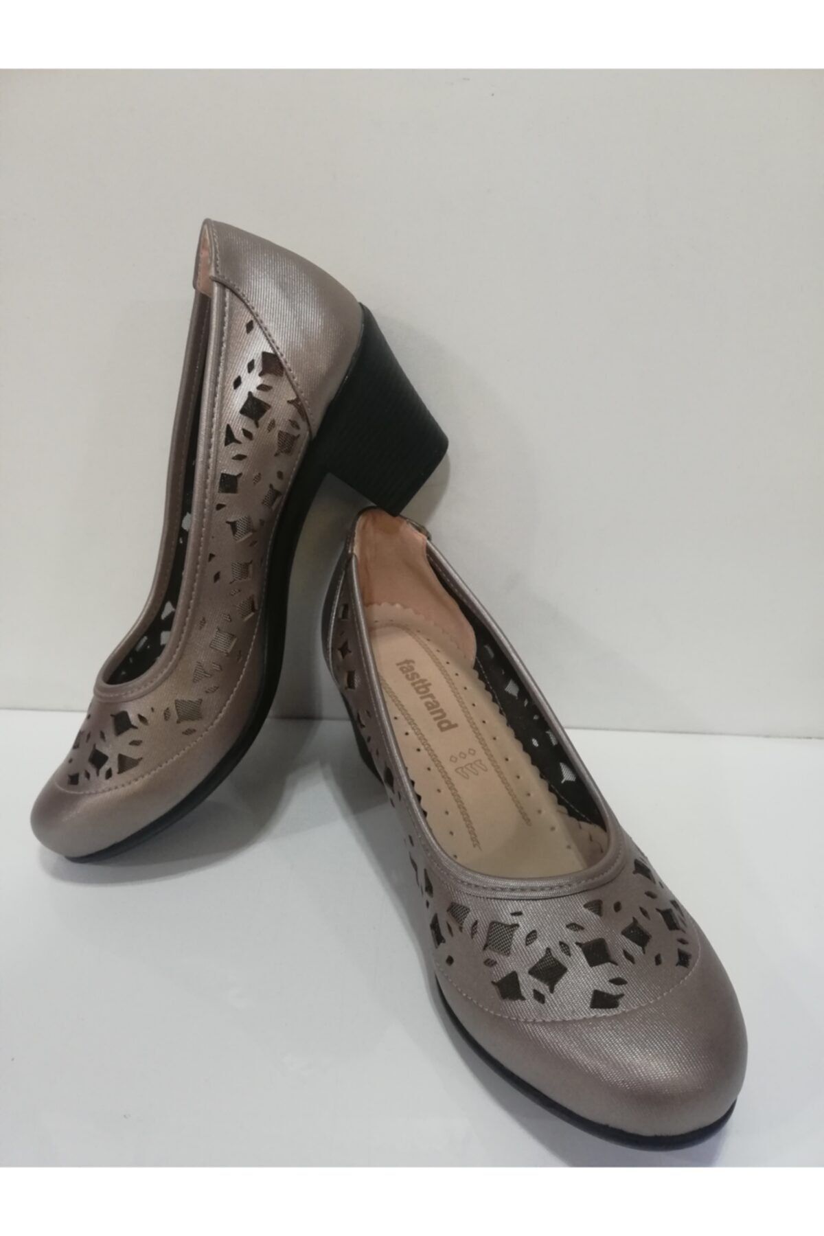 Şenkardeşler-Women's Metallic Large Size Low Heel Shoes 2