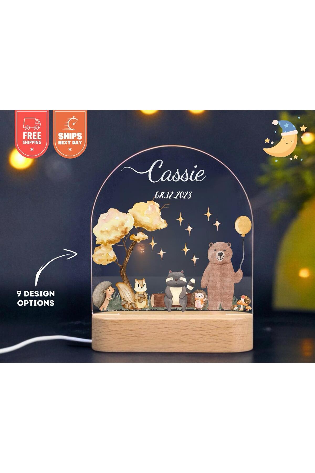 ENCİVA BEBEK ÇOCUK İSME ÖZEL GECE LAMBASI BEBEK ODASI DEKOR HEDİYELİK ÇOCUK ODASI MODEL3 fotoğrafı 4 (önizleme)