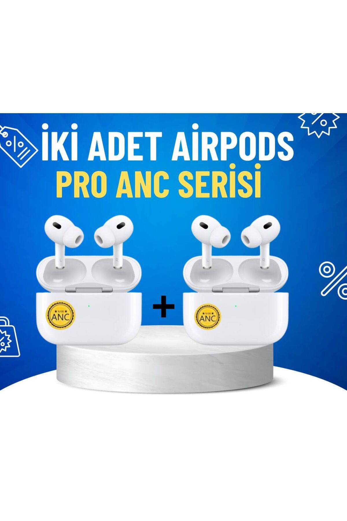asfteknoloji 2 ADET AİRPODS PRO ANC PREMİUM SERİSİ BLUETOOTH