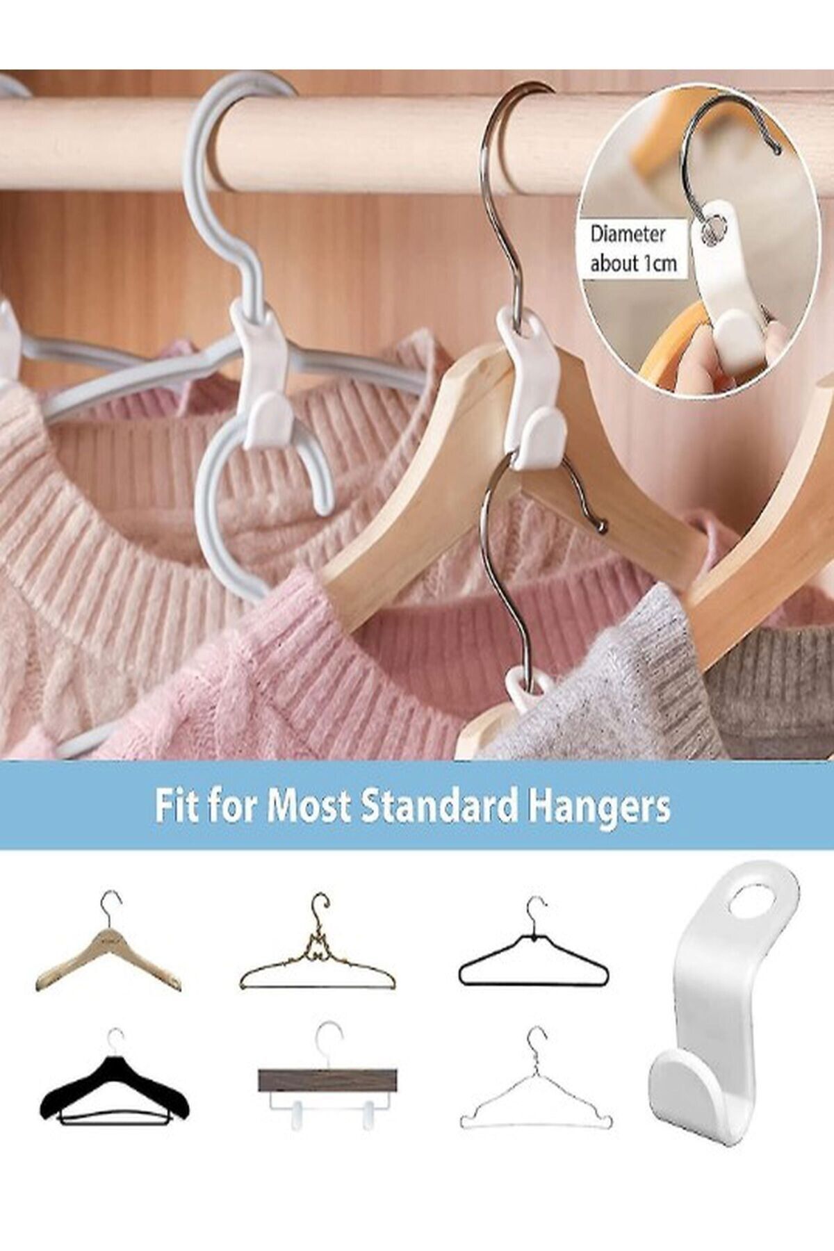 3D Üçde-10 PCS Multi-Purpose Hanger Multiplexer Hook 6