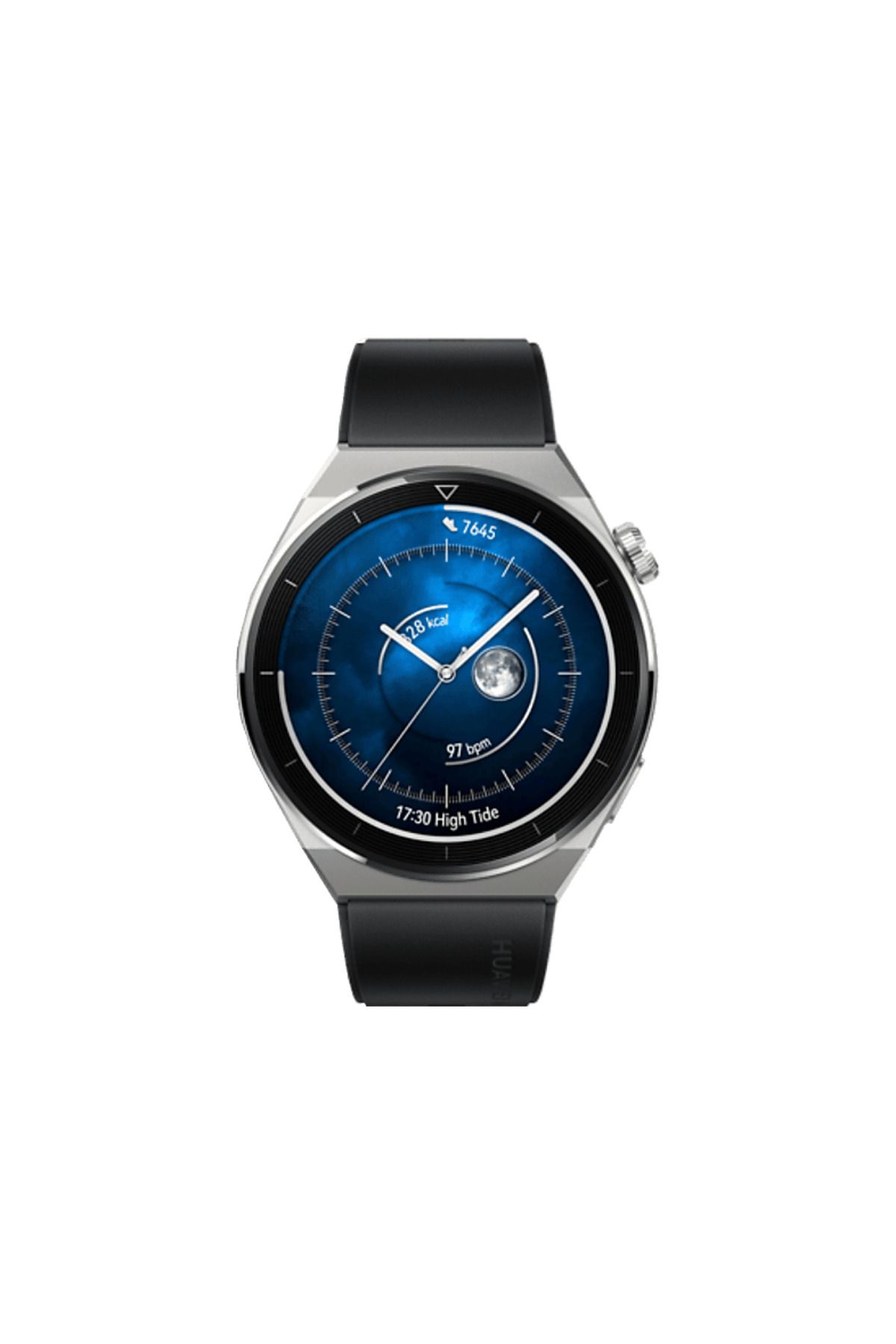 Huawei Watch GT3 Pro 46mm Titanyum Kasa Siyah Kauçuk Kayış Akıllı Saat