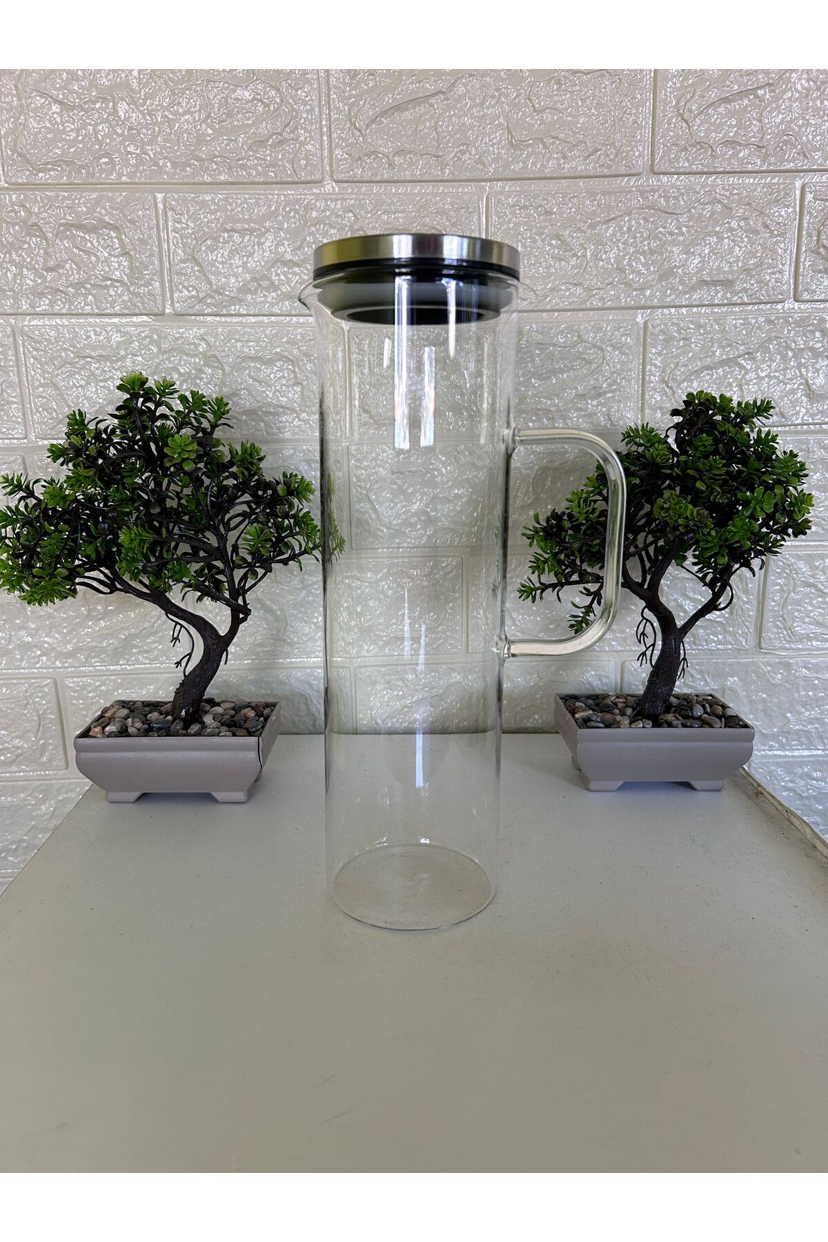 devigo 1.5 Lt Sürahi Paslanmaz Çelik Vakumlu Sızdırmaz Kapaklı Cam ...