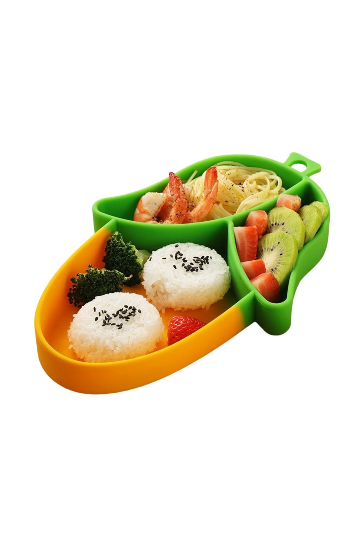 Baby Lock Silikon Beslenme Seti Vakumlu Mama Tabağı ve Silikon Saplı Çelik Uçlu Mama Kaşığı - Mısır Figürlü fotoğrafı 6 (önizleme)