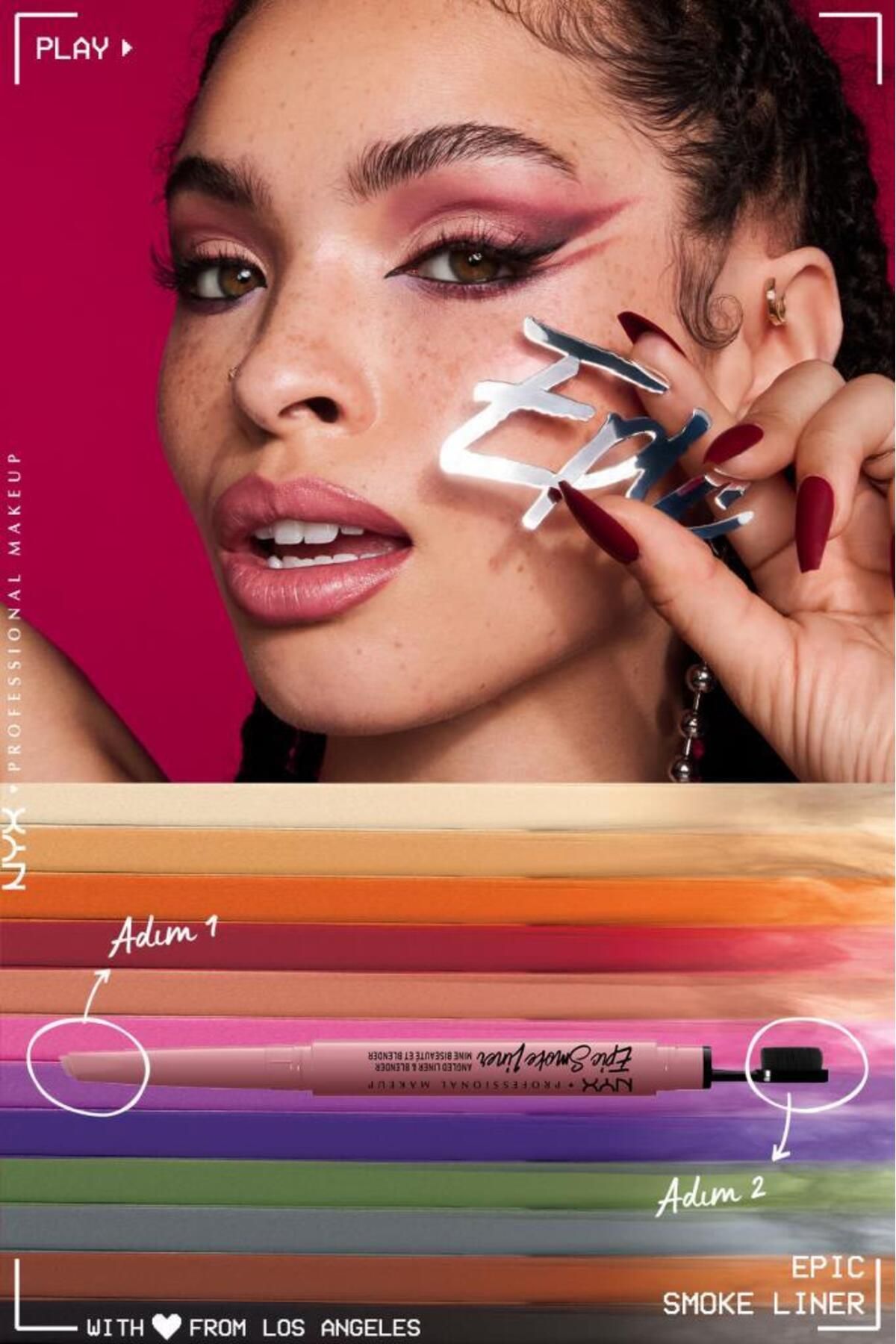 NYX Professional Makeup مداد چشم اپیک اسموک لاینر رنگ بنفش مات