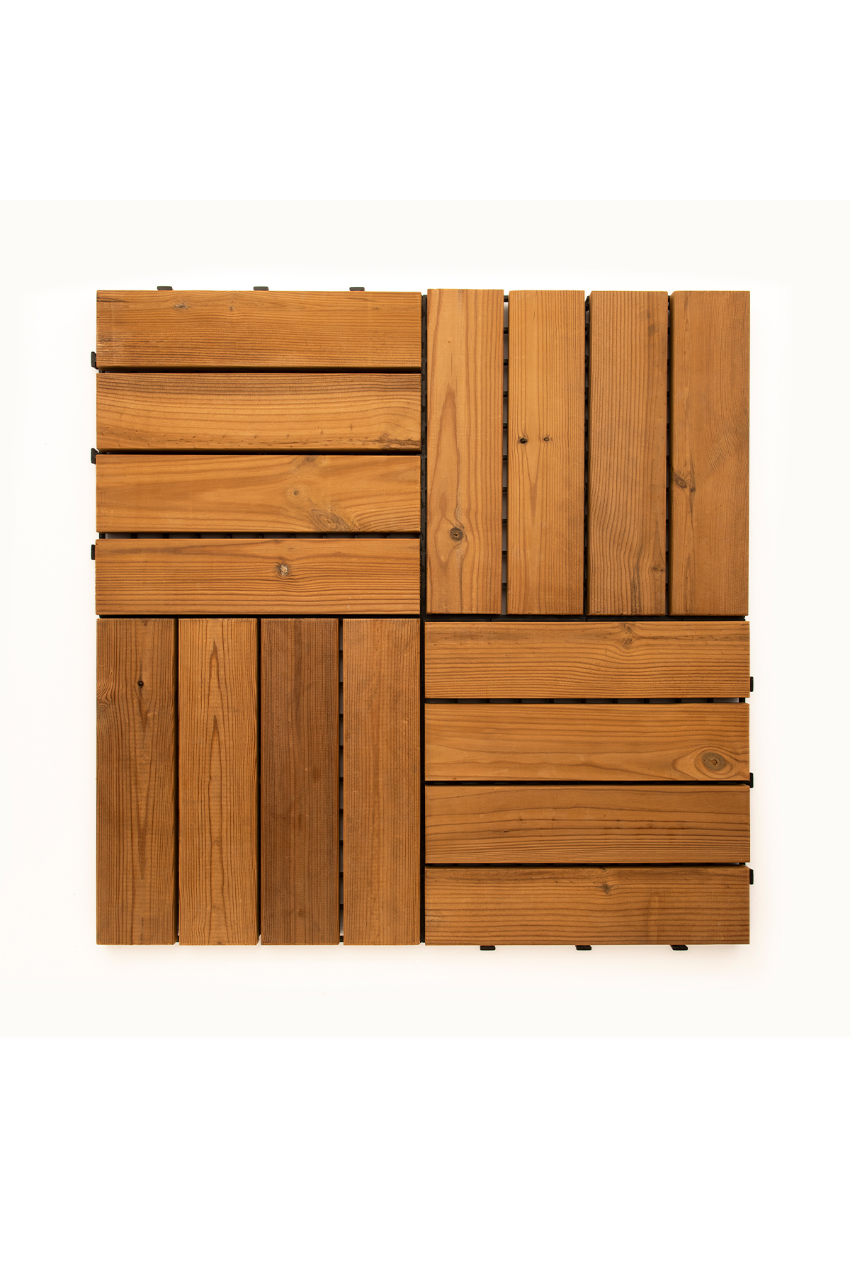 Fin Çamı Balkon Bahçe Ahşap Yer Döşemesi Karo Deck 30x30 cm - 1 Adet (0,09m2) 8