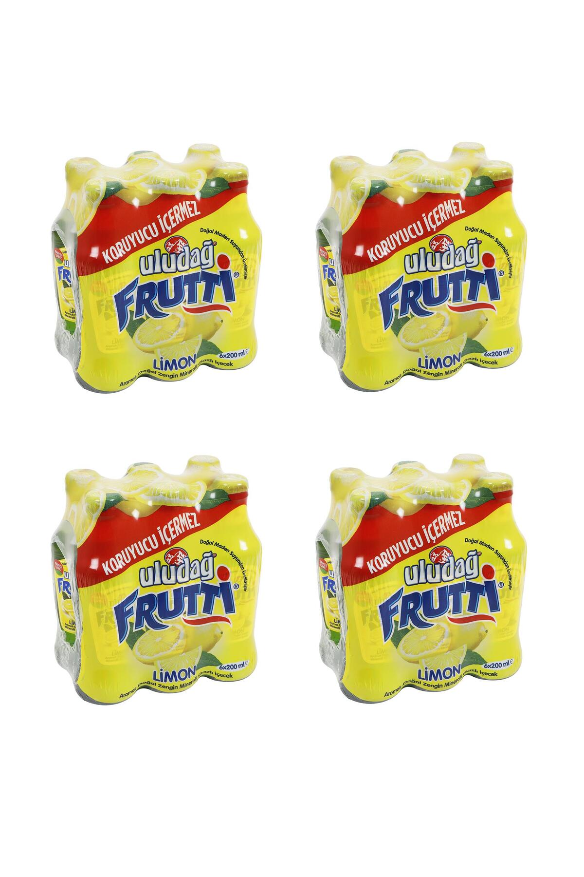 Uludağ Frutti Limon Aromalı Maden Suyu 200 Ml X 24 Adet