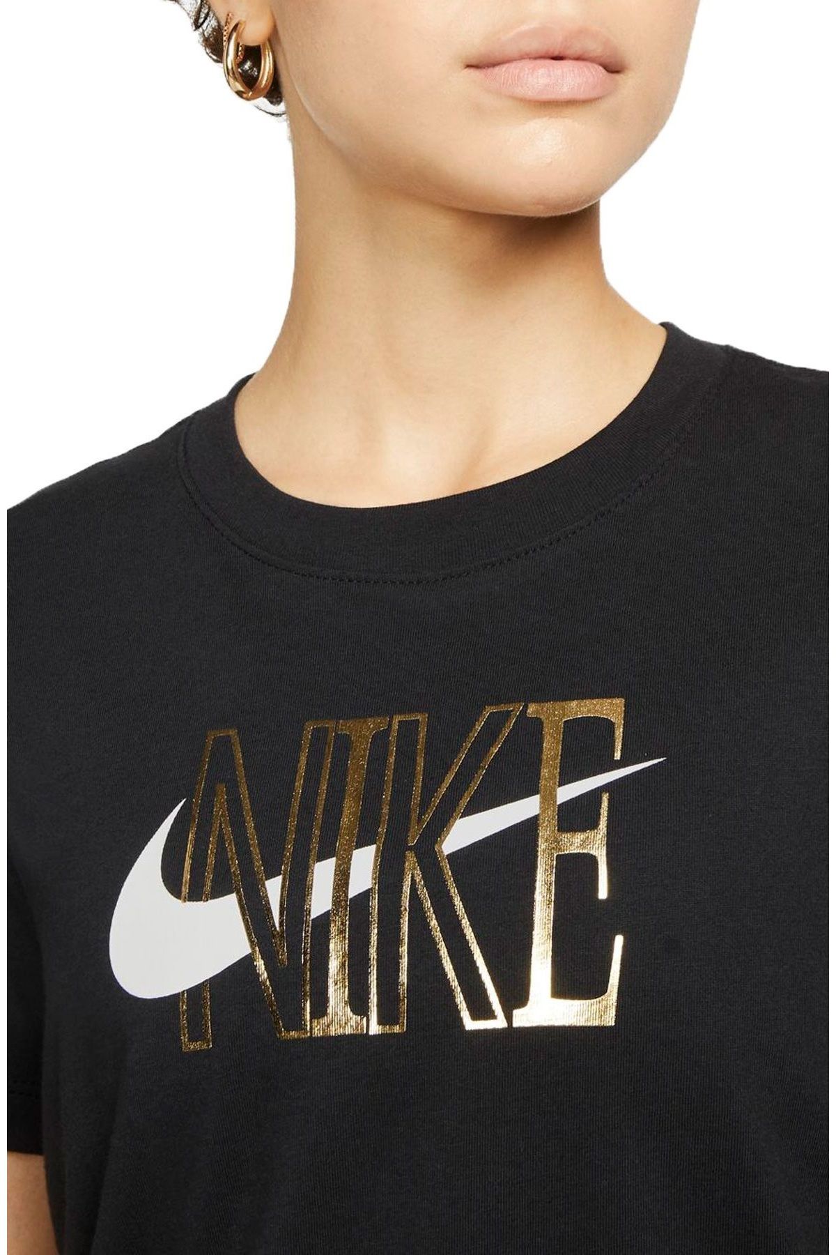 Womens black and gold nike shirt top