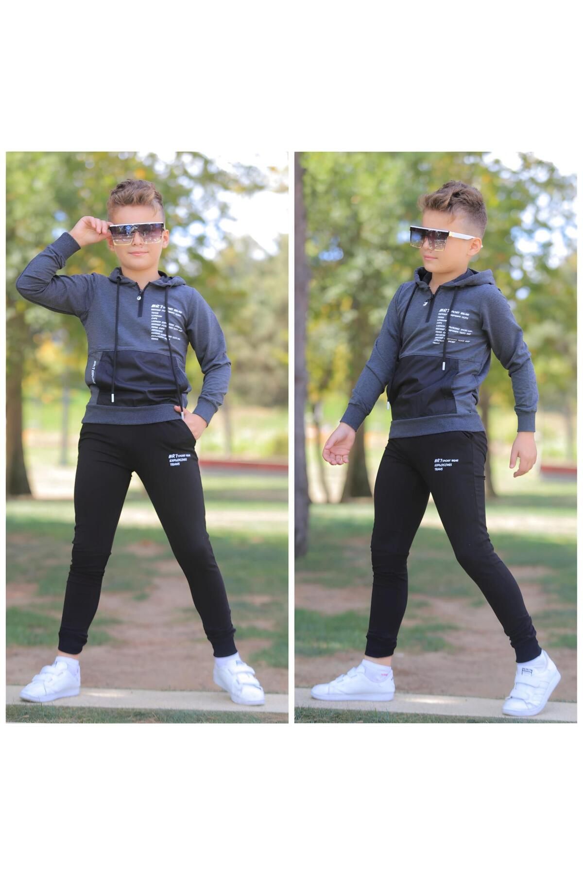 TURKUAZ KIDS Set De Trening Pentru Băieți, 100% Bumbac Cu Două Fire De Înaltă Calitate Masculin - 9–10 years