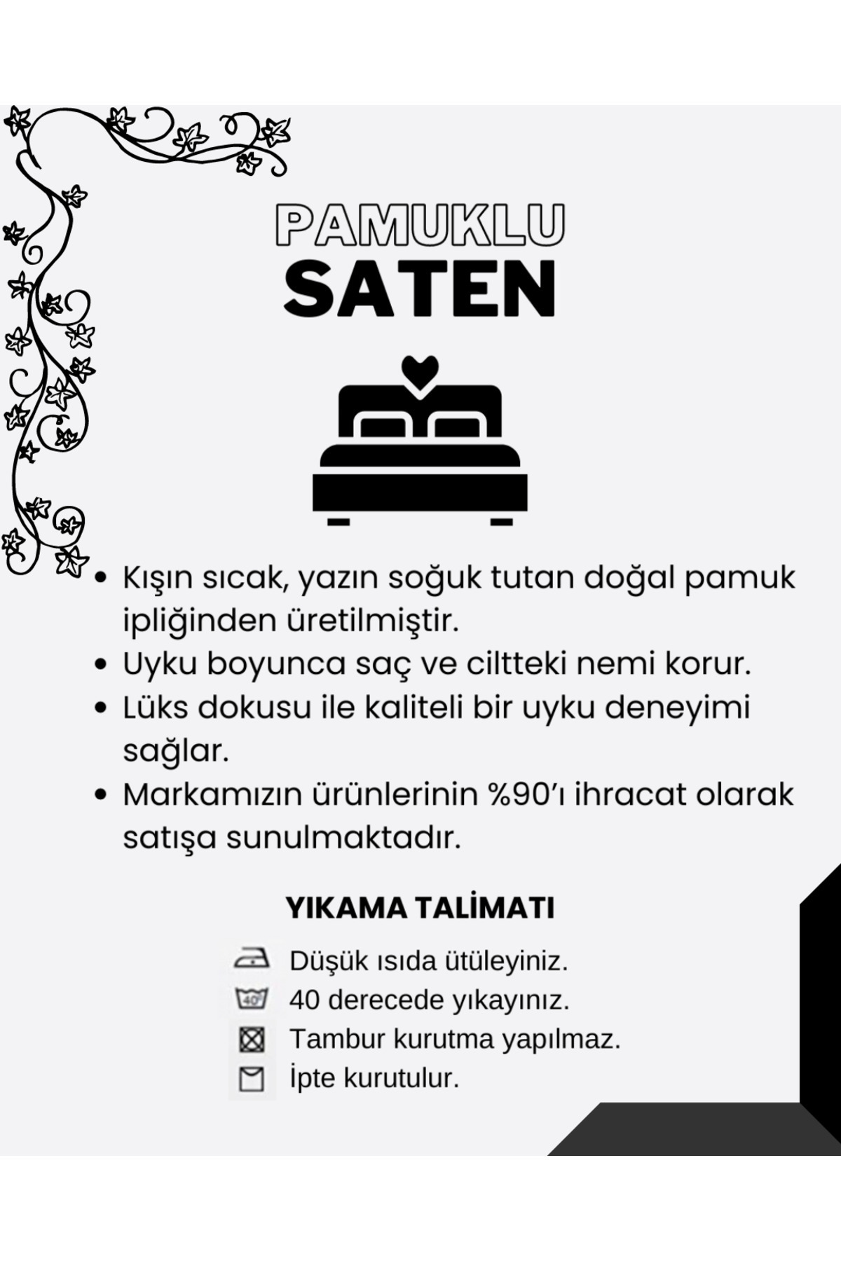 Bestina Gold Pamuklu Saten Tek Kişilik Nevresim Takımı 4