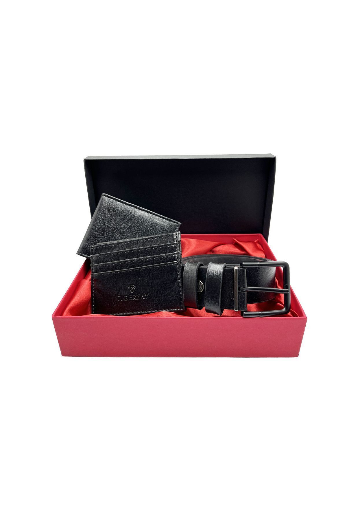İmpala Kutu Set De 3 Cutii Cadou Special Pentru Bărbați Set De Suporturi Pentru Carduri Cu Centură Portofel Elegant Masculin - One Size