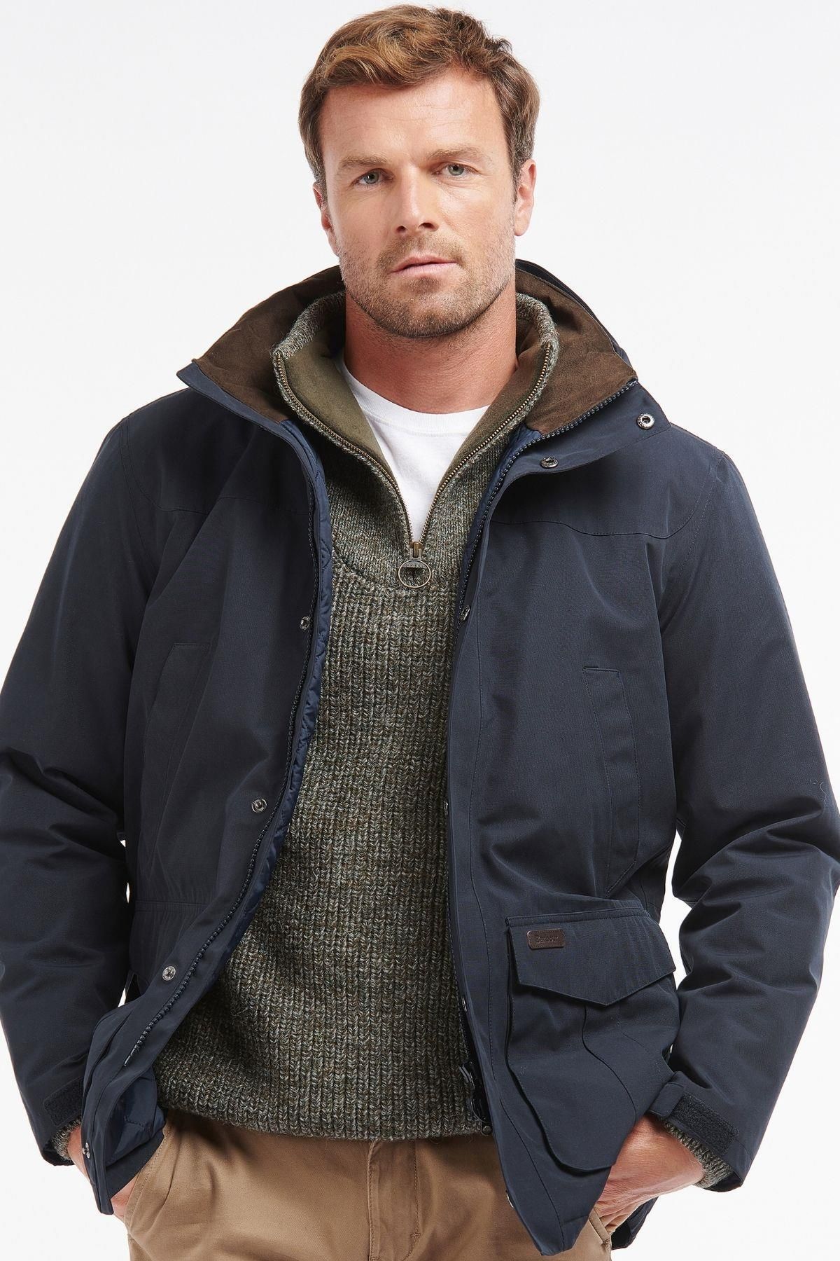 Navy blue barbour discount jacket