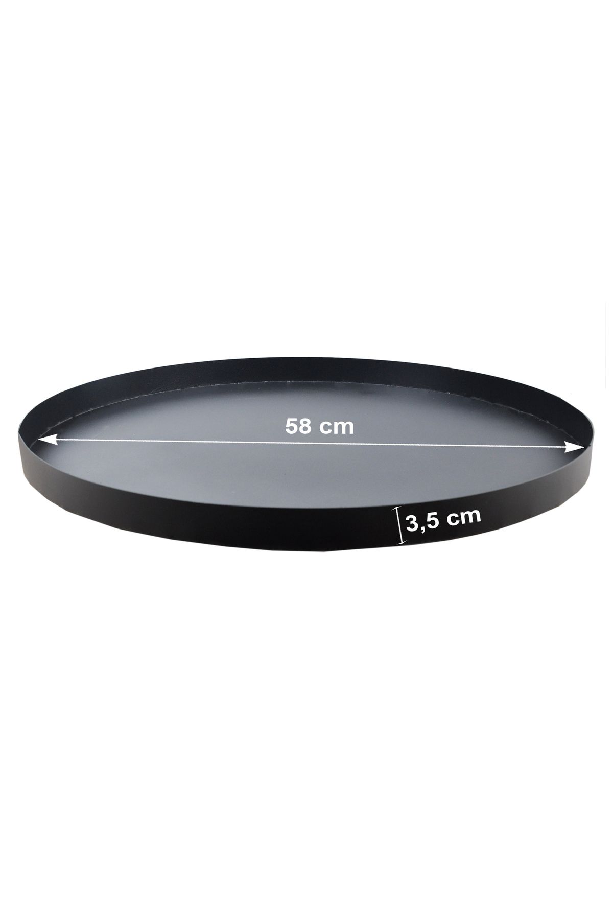 Metal Saksı Altlığı Saksı Altı Dekoratif Saksı Altlığı Çap 58 Cm Derinlik 3,5 Cm