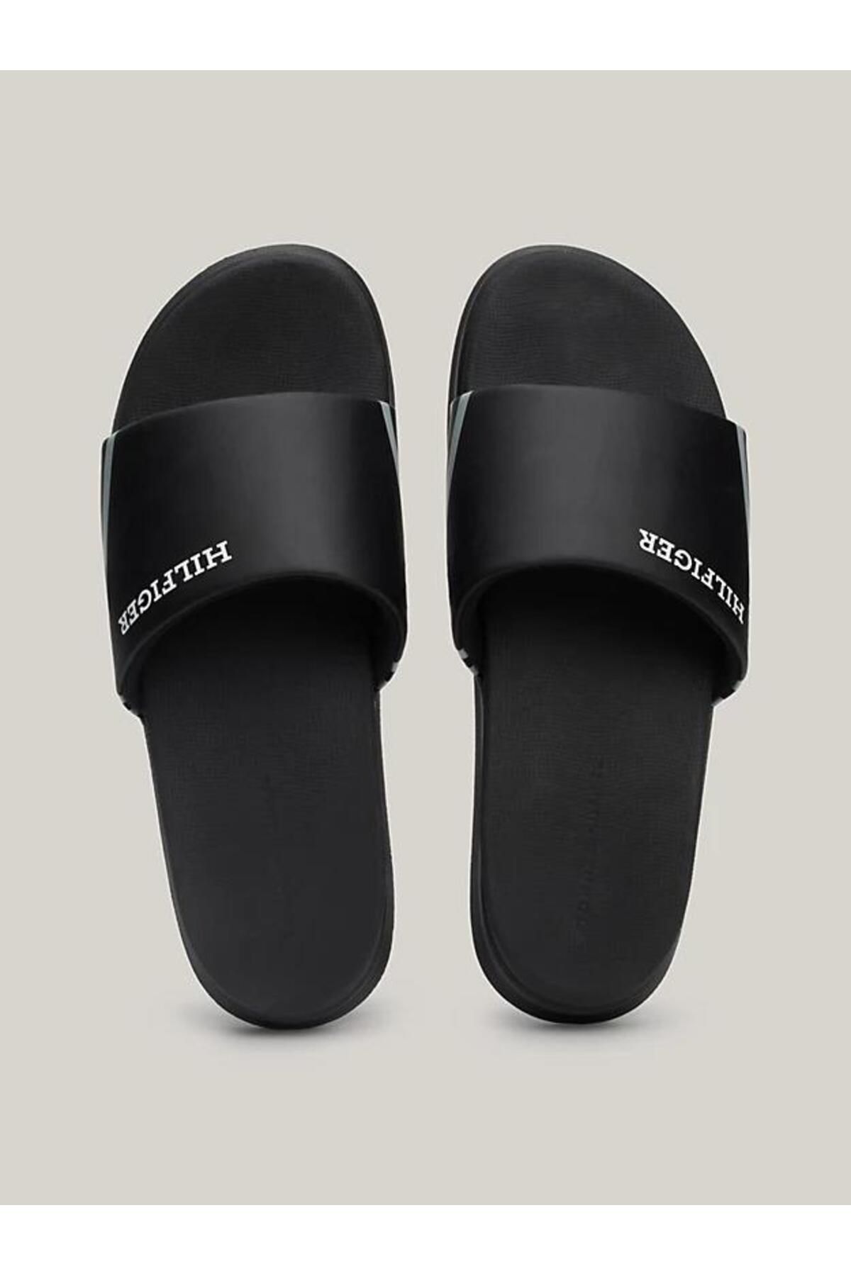 دمپایی مشکی مردانه چگالی دوگانه Hilfger Pol Slide Tommy Hilfiger