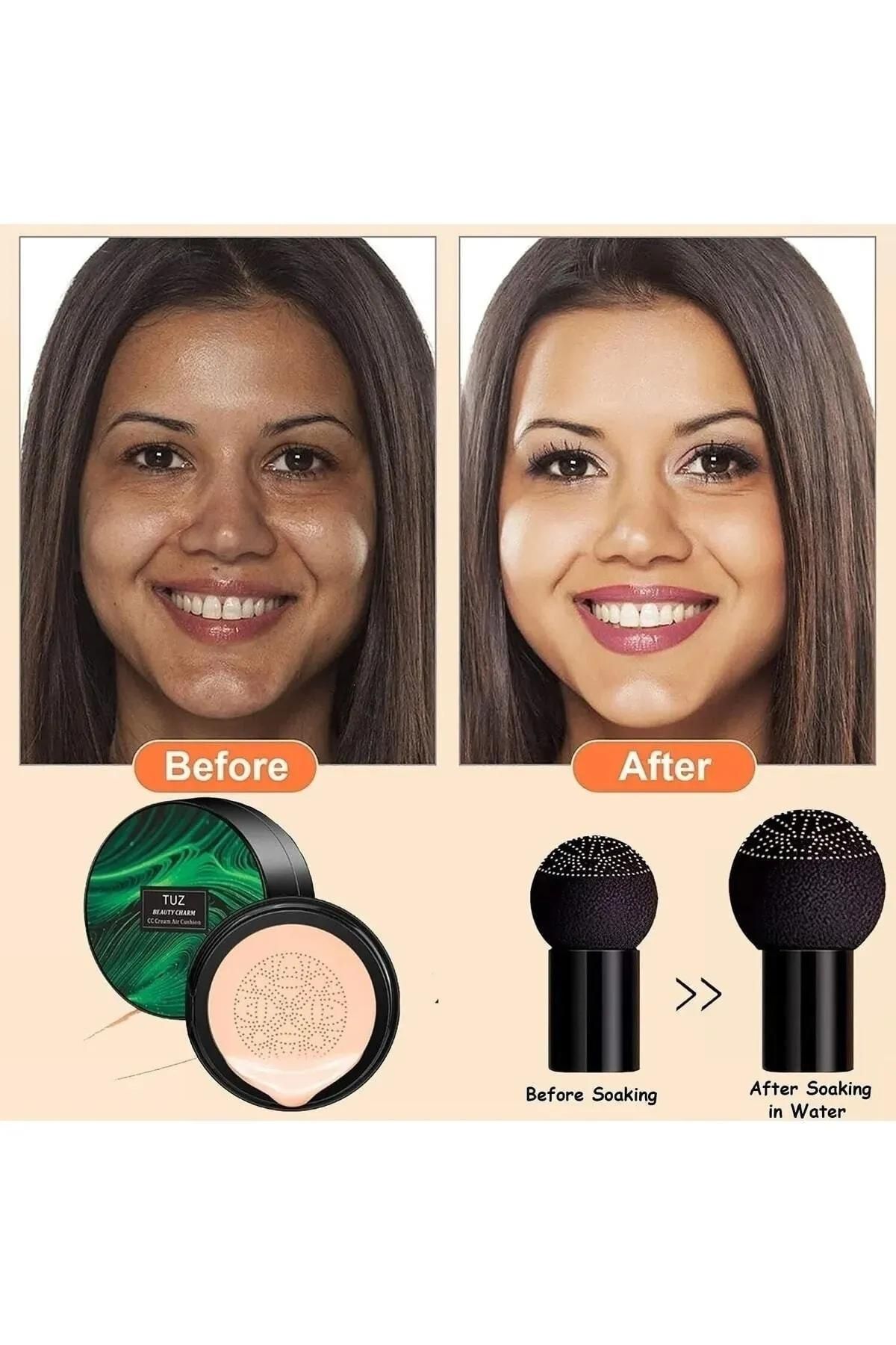 LastingBeauty-Salt Moisturizing Full Coverage Refreshing Foundation Air Cushion Sponge CC Foundation Cream 2