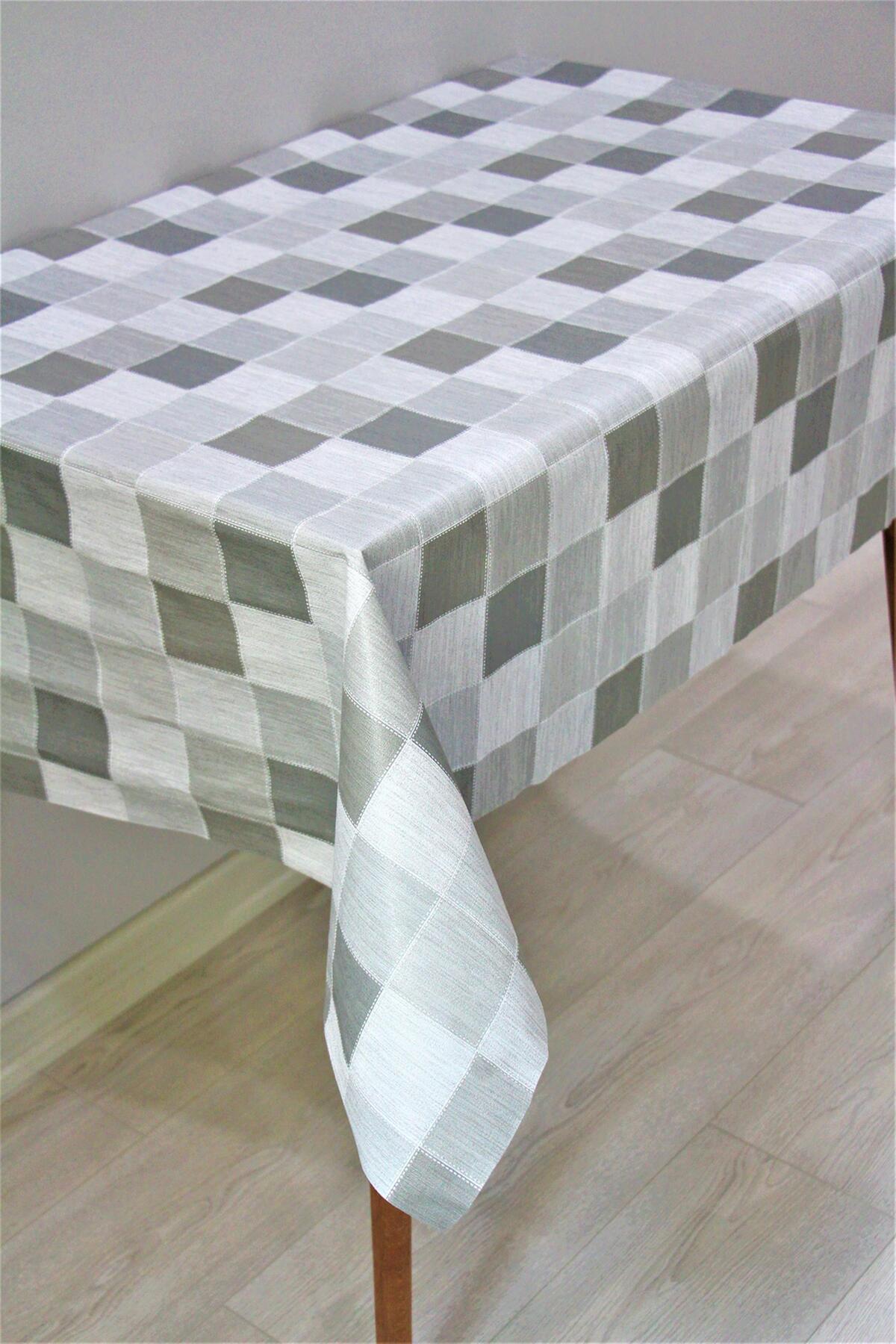 Fiber Lined Wipeable Pvc Linoleum Tablecloth 202-D Colorful Square