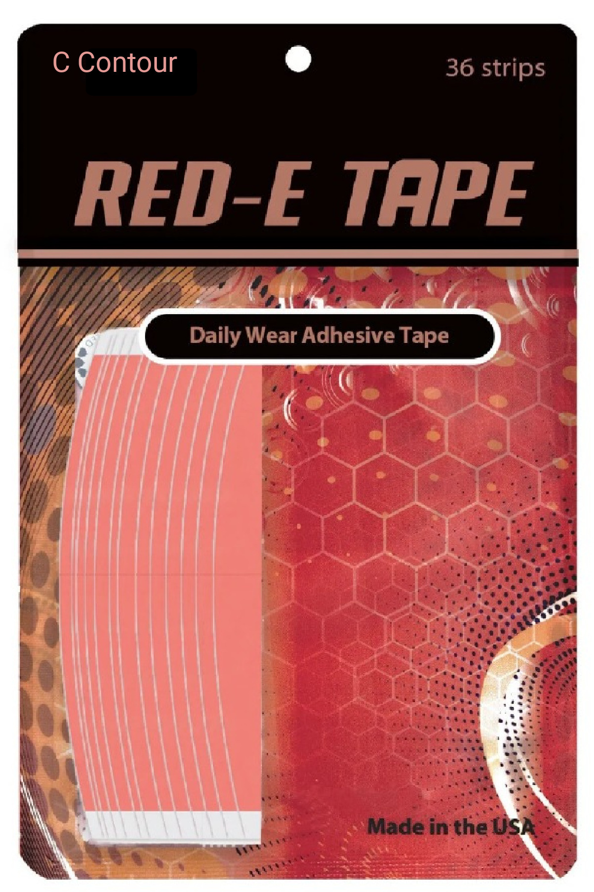 True Tape Red-e Tape™ Protez Saç Bandı Oval C (1,75 Cm X 7,5cm) 36 Adet — RD C