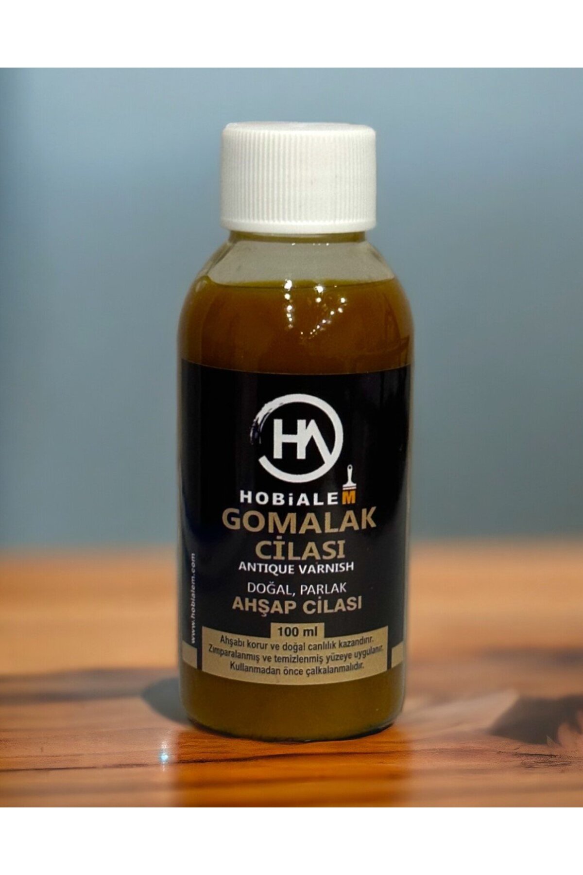 Hobialem Gomalak Cilası Doğal Ahşap Verniği 100 ml Antik Vernik Shellac