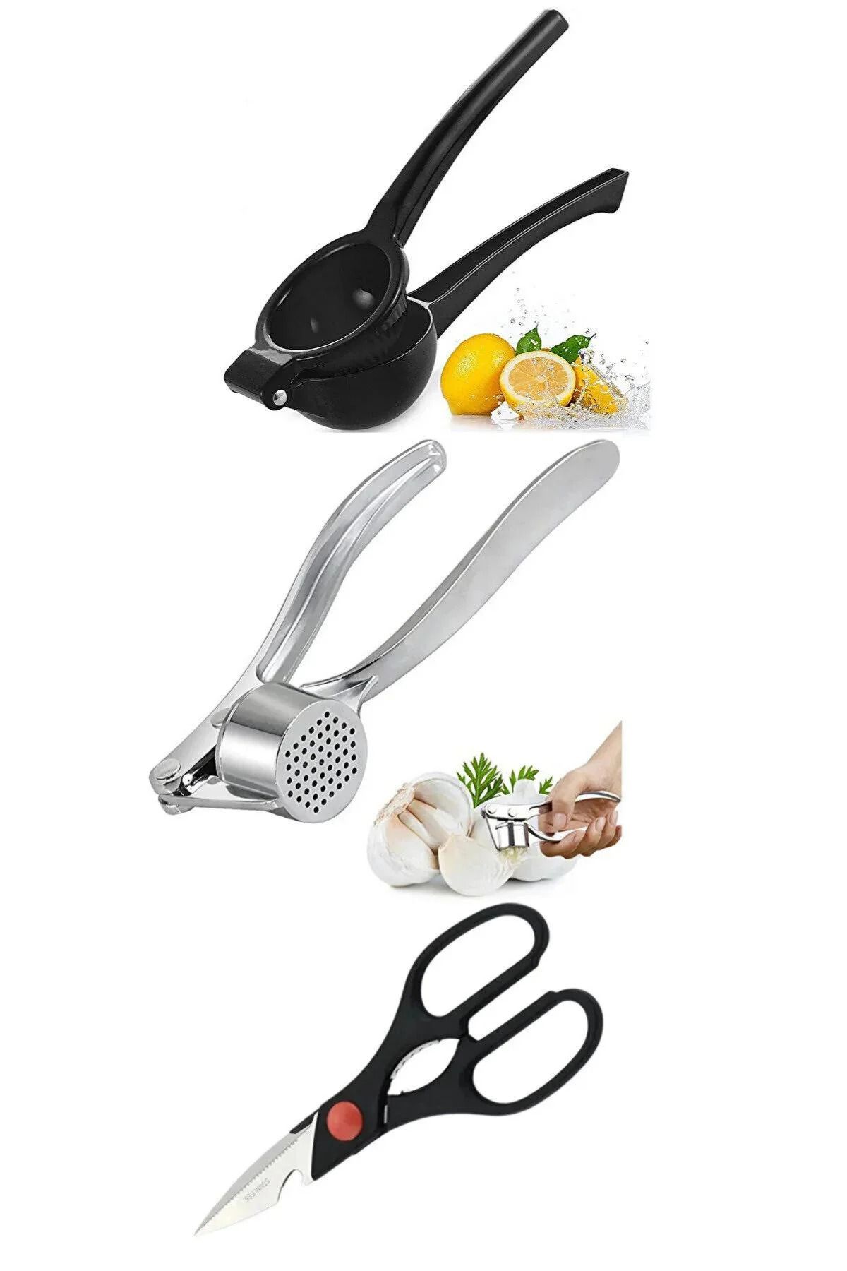 SAVORYHOME-Healthy Plastic Practical Lemon Squeezer Lemon Squeezer Orange Citrus Boring Garlic Masher Scissors 1