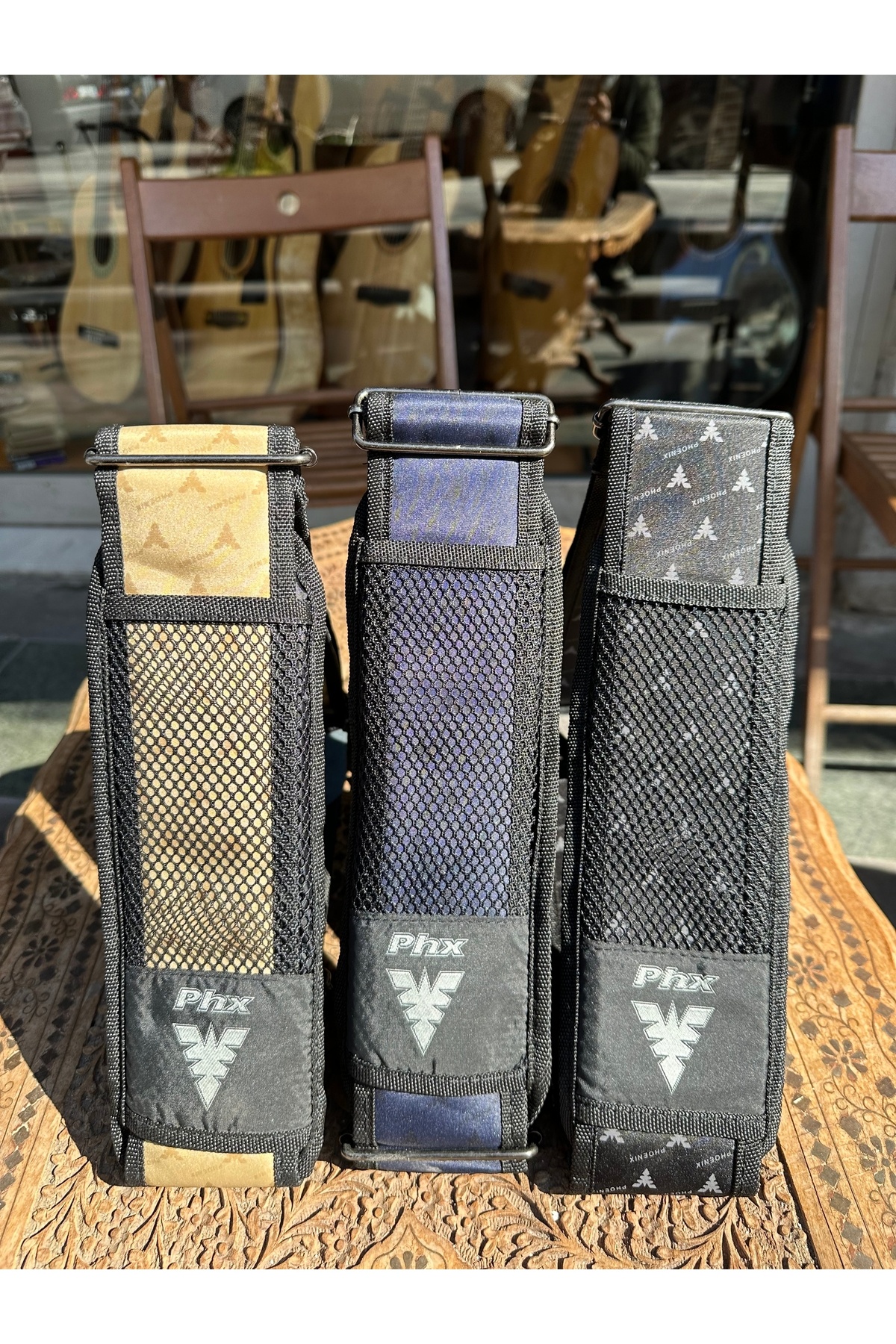 PHX-Electric And Bass Guitar Strap Navy Blue 5