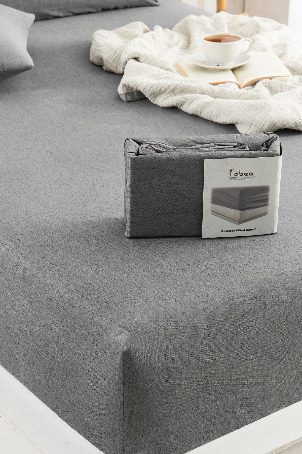 TABEA HOME-100% Cotton Double Fitted Sheet 2 Pillow Cases 2