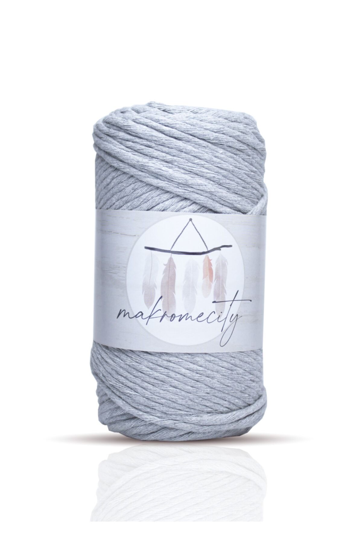 Makromecity-Σκάλισμα Macrame Twine 3mm Single Twist Makrame Σκάλισμα Hobby Twine Σετ 3 Λευκό Γκρι Κόκκινο 3
