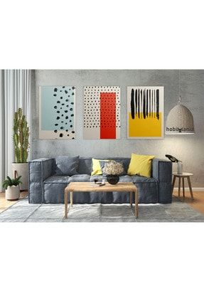 Kanvas Tablo Soft Sanatsal Çizgisel Modern Tuval Dekorasyon Moda Tablo Set 40x60 Cm çizgiselset50x70