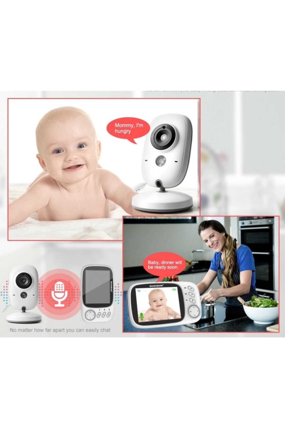 Angel Eye Angeleye Ks-603 Ekranlı Bebek Kamerası Gece Görüşlü Wifi'li fotoğrafı 4 (önizleme)