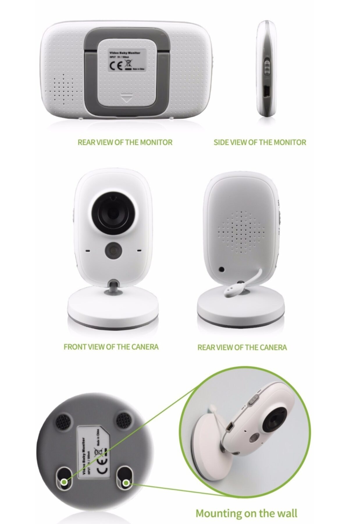 Angel Eye Angeleye Ks-603 Ekranlı Bebek Kamerası Gece Görüşlü Wifi'li fotoğrafı 6 (önizleme)