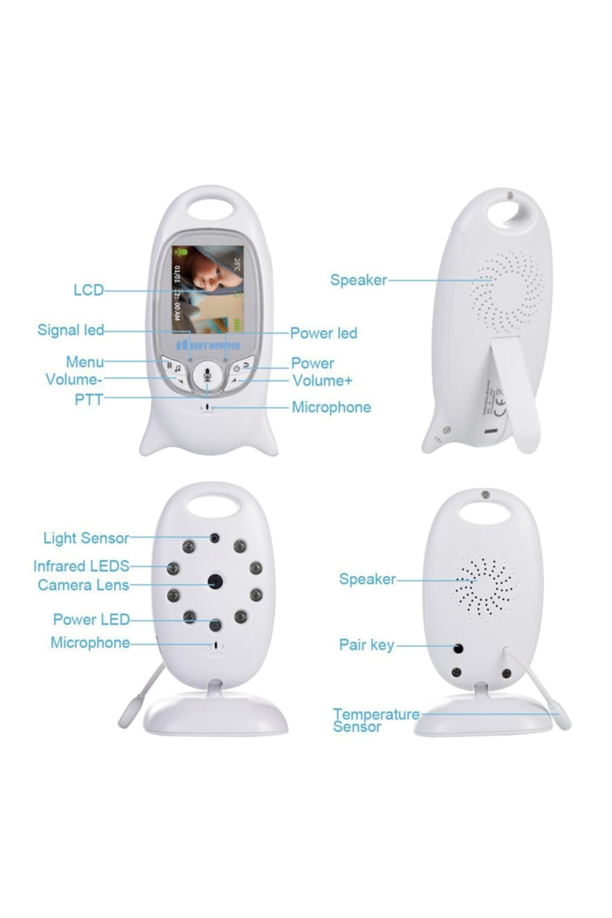 Angel Eye Angeleye Ks-601 Ekranlı Bebek Kamerası Gece Görüşlü Wifi'li fotoğrafı 6 (önizleme)
