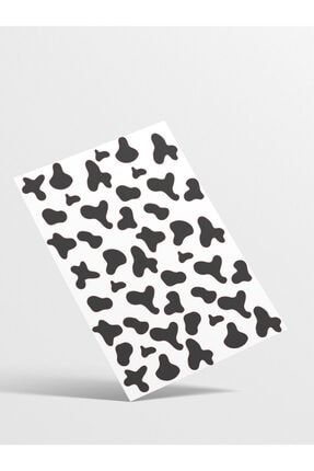 Inek Dalmaçya Desen Cow Dalmatia Temalı Defter, Ajanda, Telefon, Planlayıcı Sticker Seti e1220