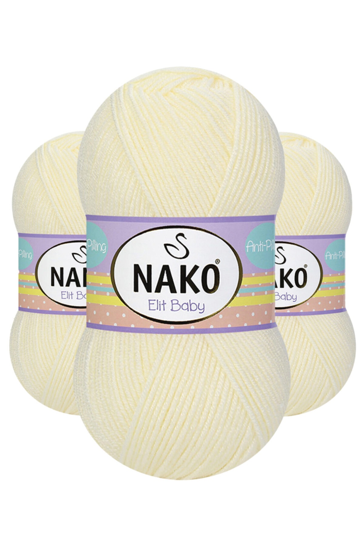Elite Baby 99064 (Ecru) Anti-pilling Hand Knitting Rope/wool 5 pcs