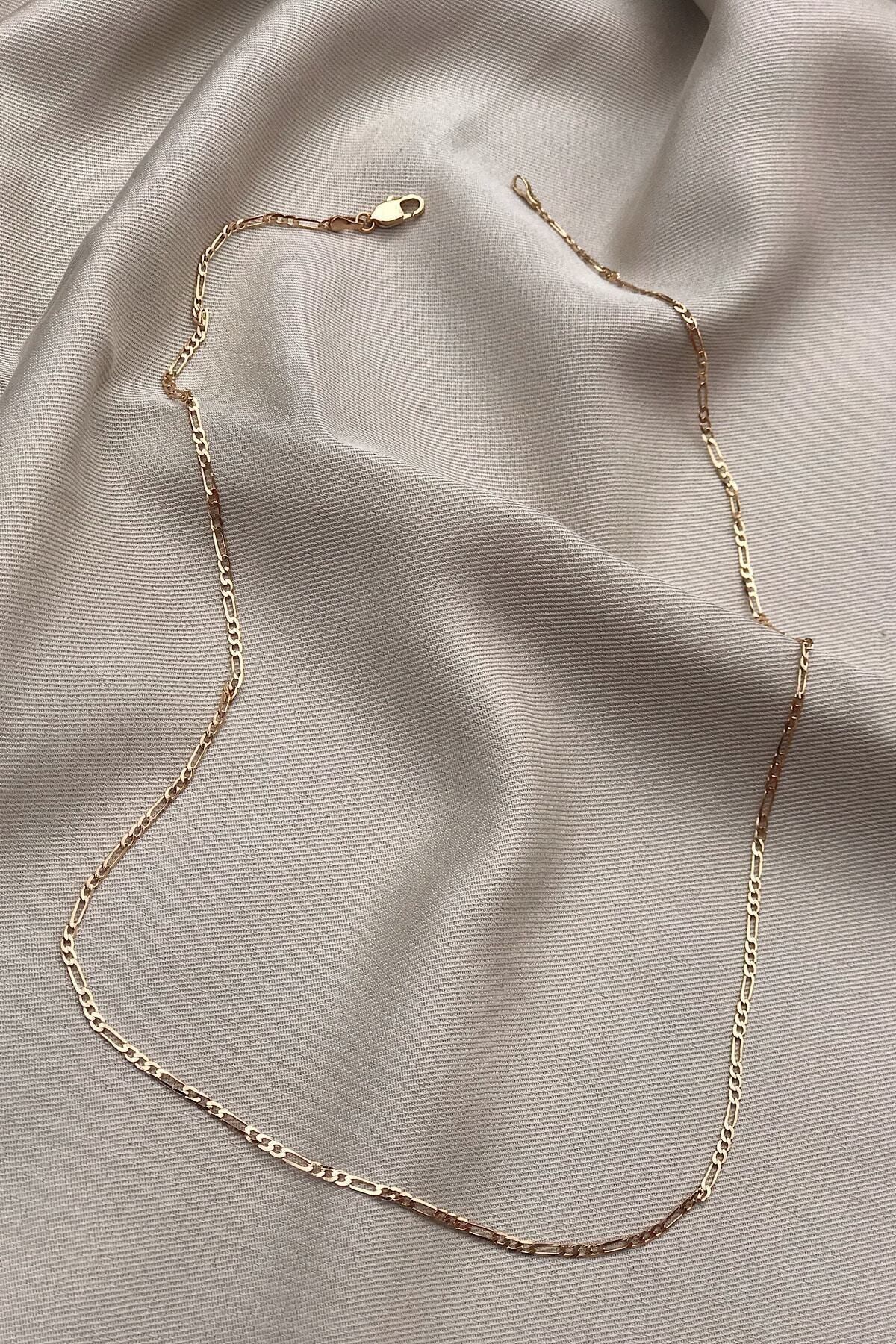 Novon Giyim Aksesuar 18k Gold Plated Anti tarnish Thin Chain 2mm