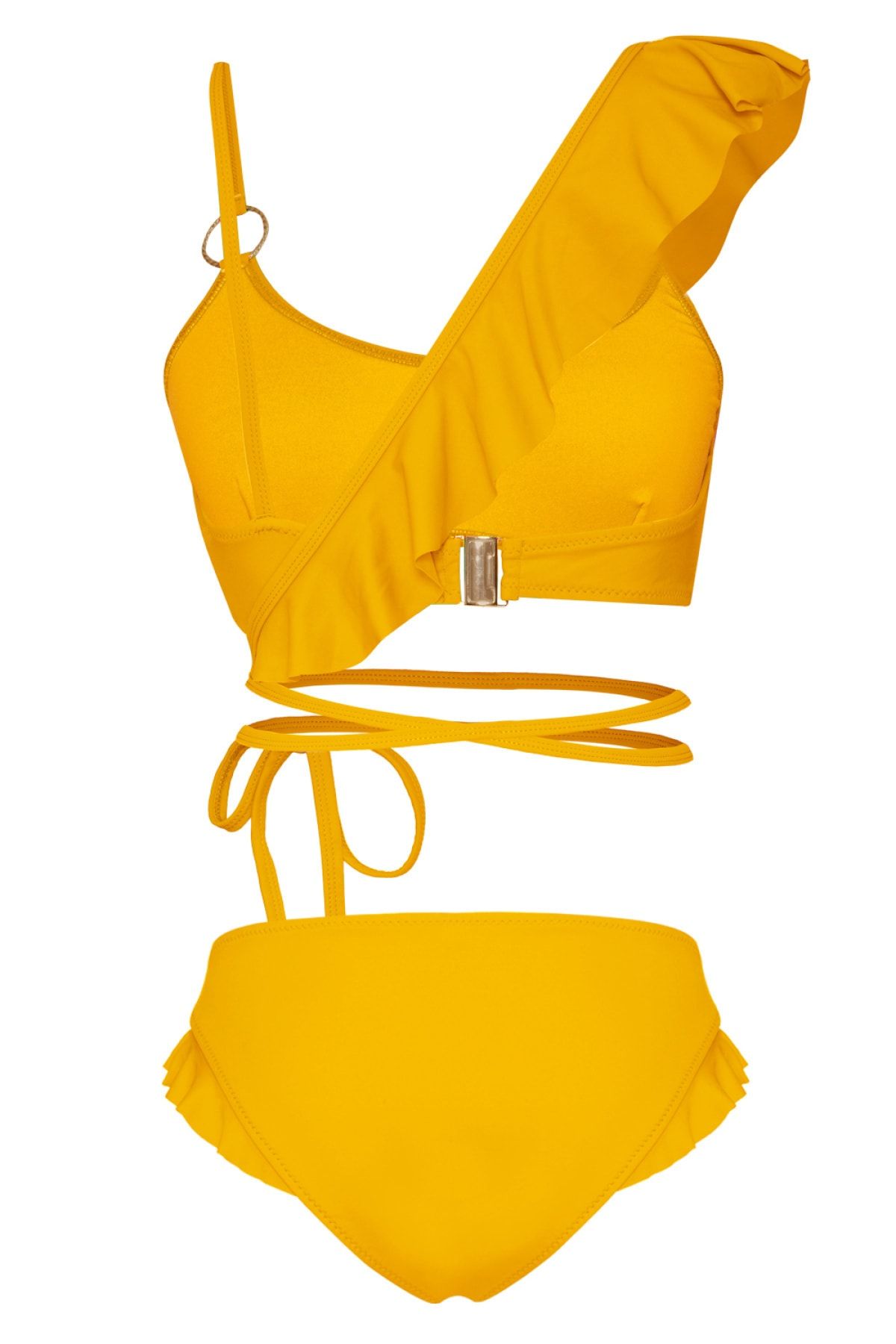 Hey Beachwear Charlotte-Tek Omuz Fırfırlı Bikini Takımı Fiyatı, Yorumları photo