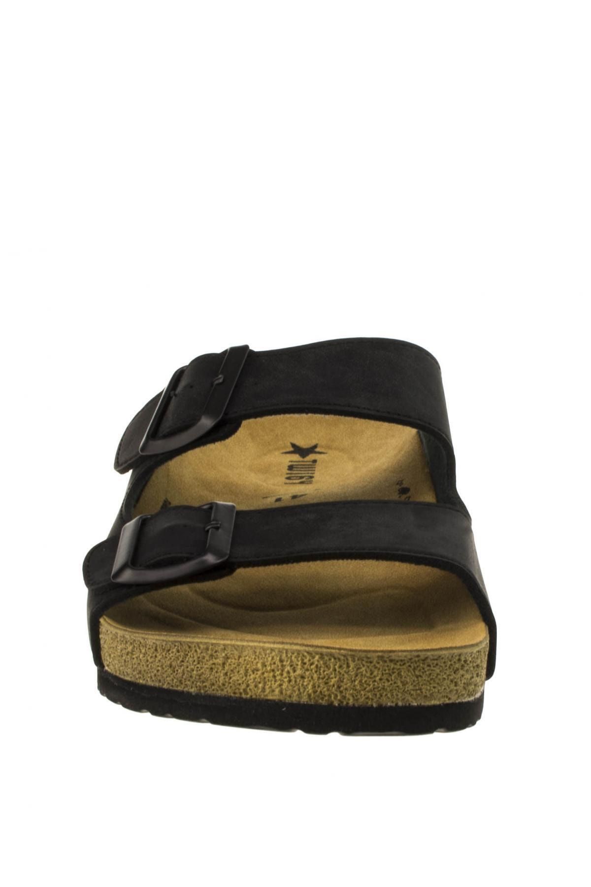 Twigy-K0538 Leo Double Band Black Men's Slippers 3