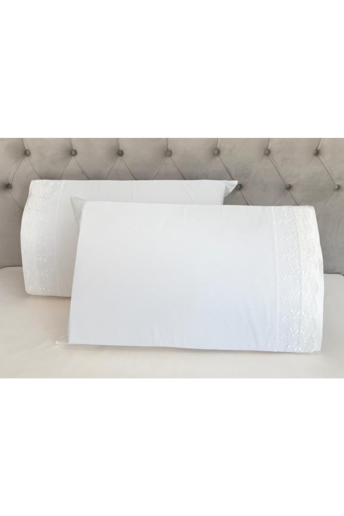 Çeyiz Bahçesi Lina French Laced 2-Piece Pillow Case 50&70