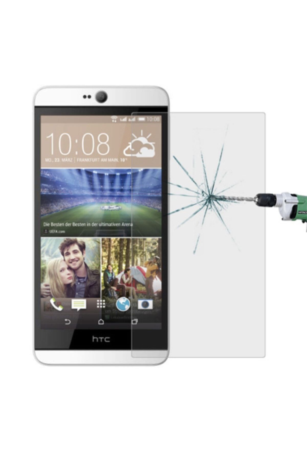 htc desire 826 uyumlu kirilmaz cam ekran koruyucu