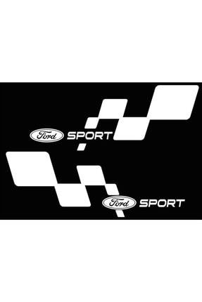 F0rd Sport Sticker Beyaz 2 Adet 30 Cm FRD01