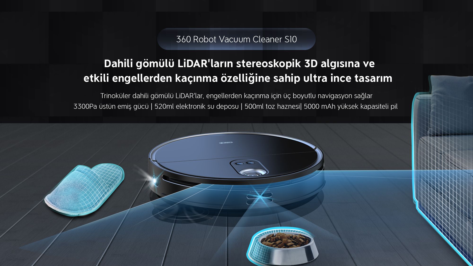 360 Robot Vacuum Cleaner s10 with Mop –