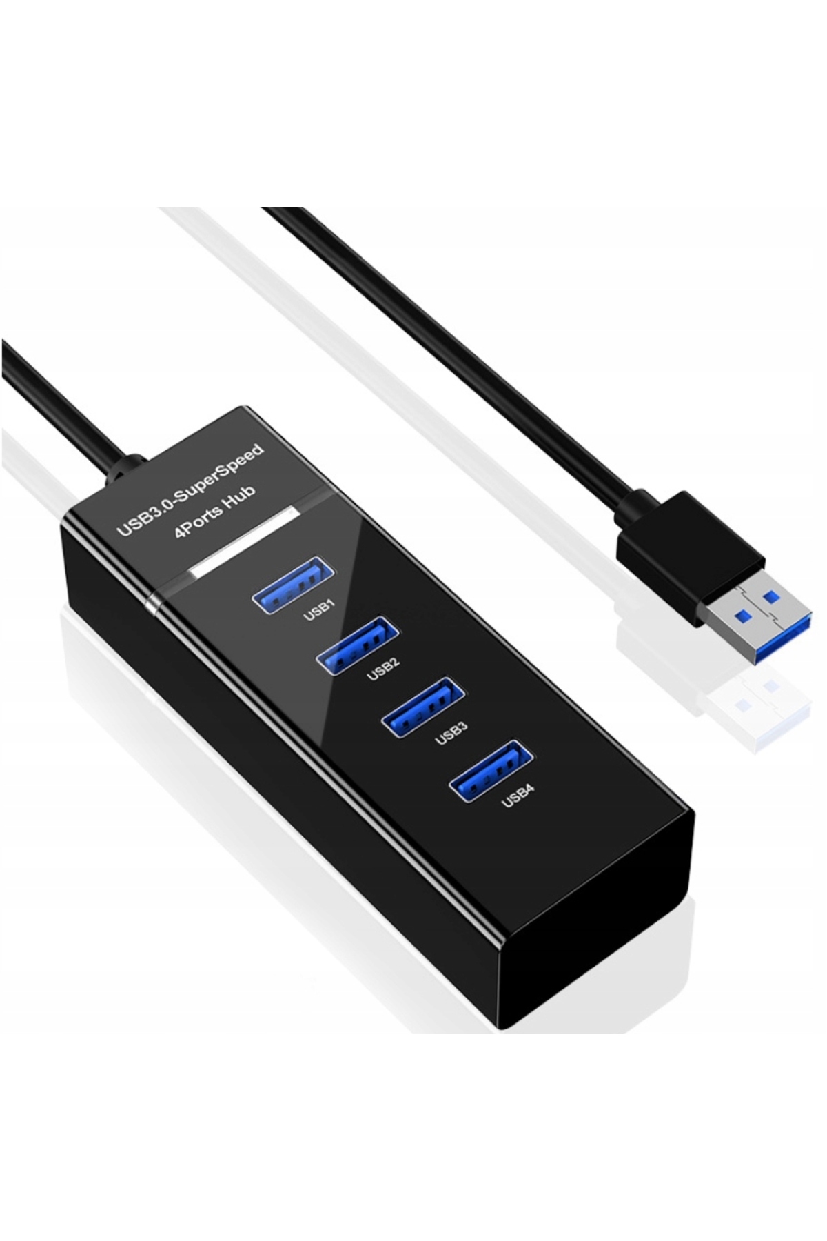 PL-5717 4 Port Usb 3.0 Multiplexer Hub Switch Illuminated On Off Button