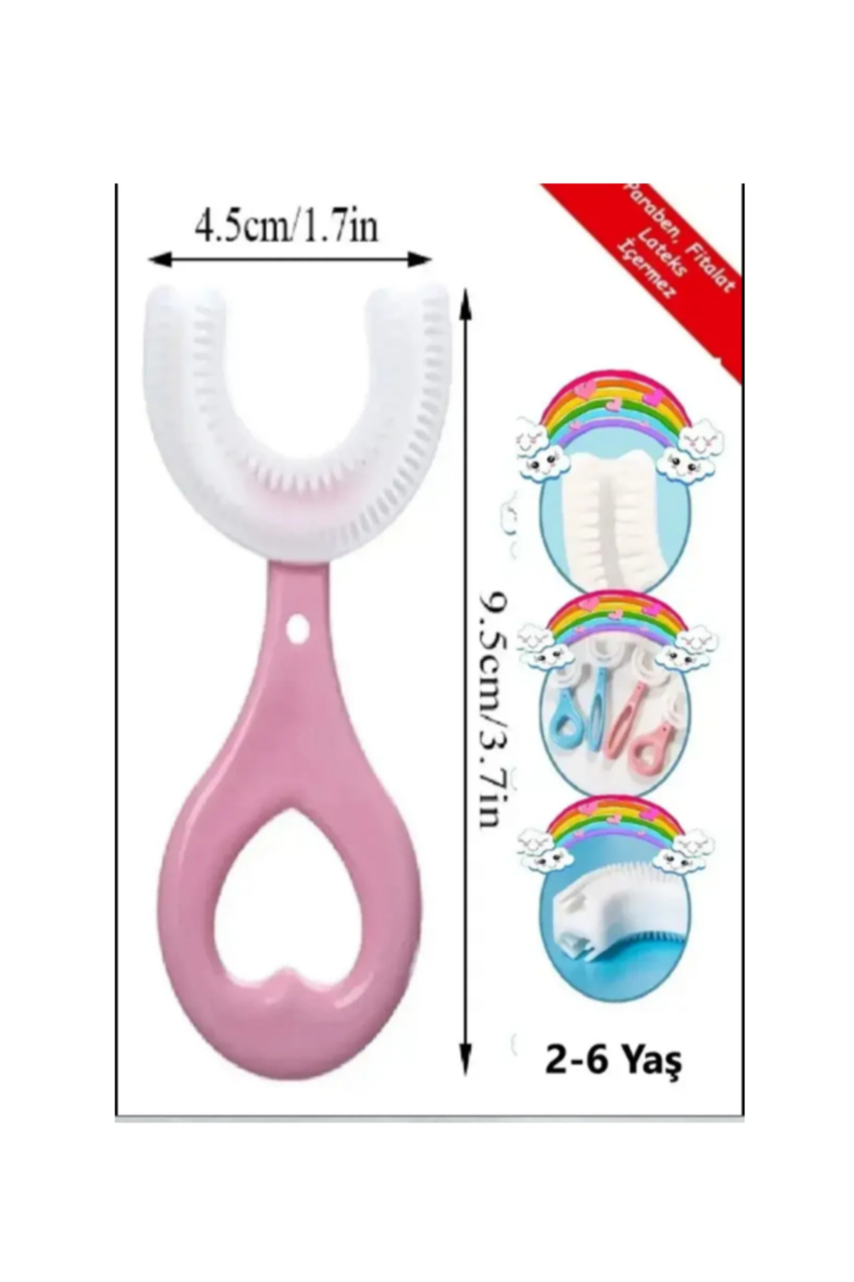 NİVENE 2 Adet PROFESYONEL U Tipi Pratik Çocuk Diş Fırçası