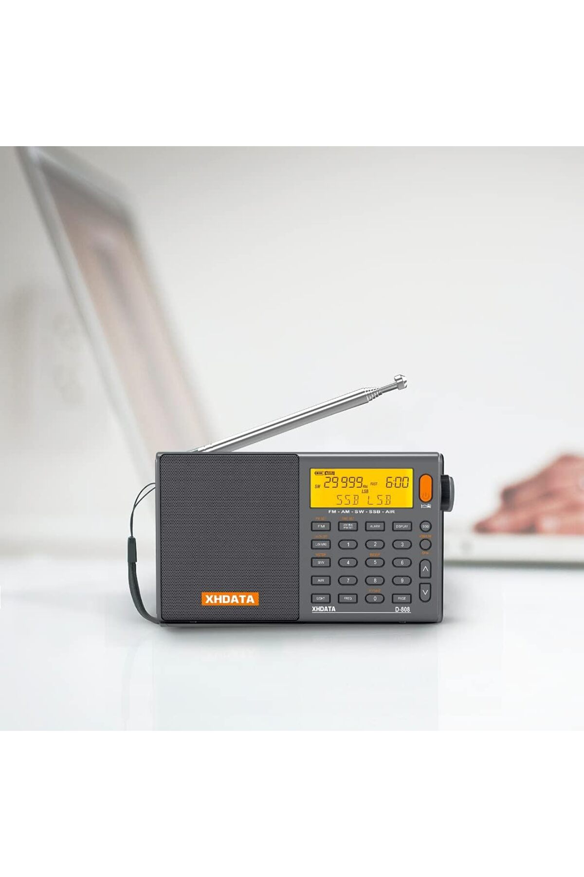 XHDATA D-808 taşınabilir Dijital radyo UKW StereokWmWLW SSB RDS