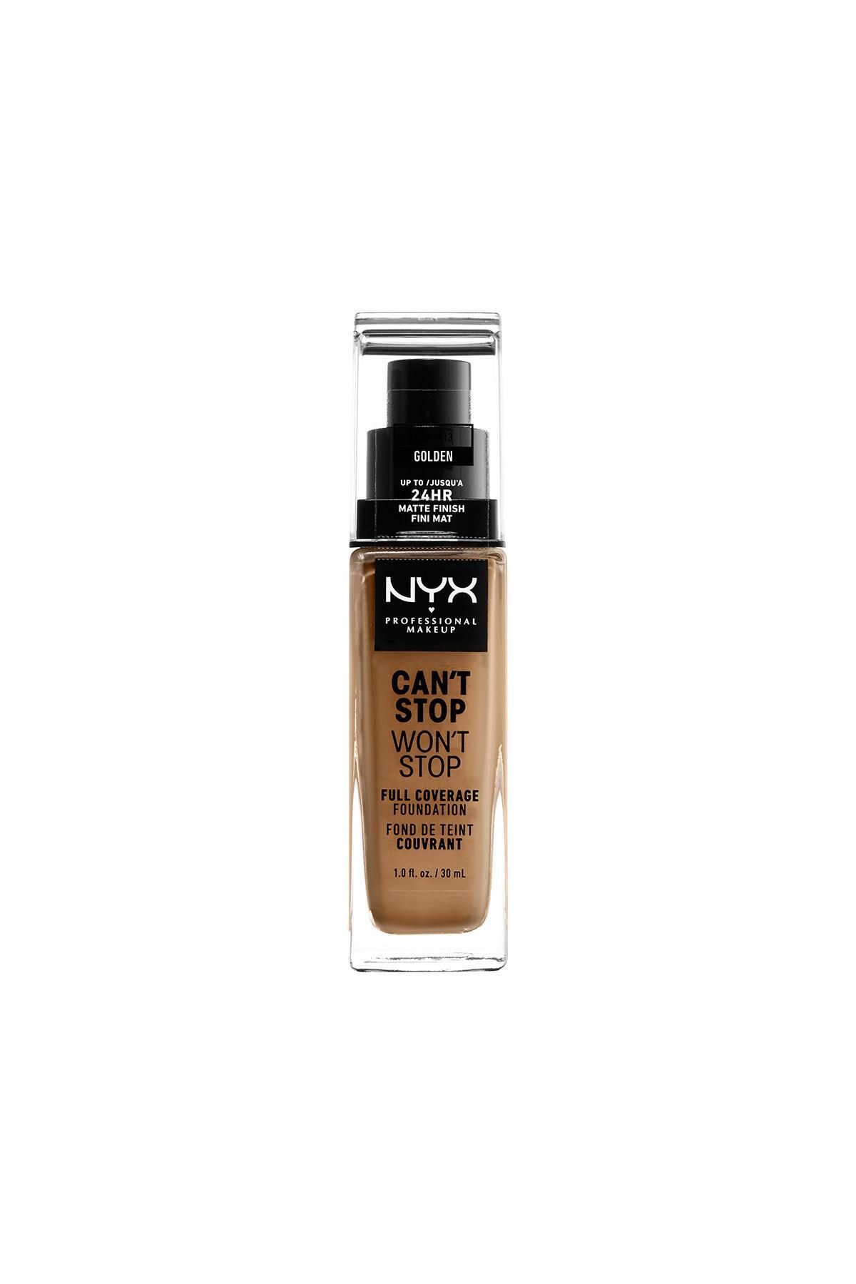 NYX Professional Makeup پایه پایه کاملاً پوششی Can't Stop Won't Stop 13 Golden 30 میلی لیتر