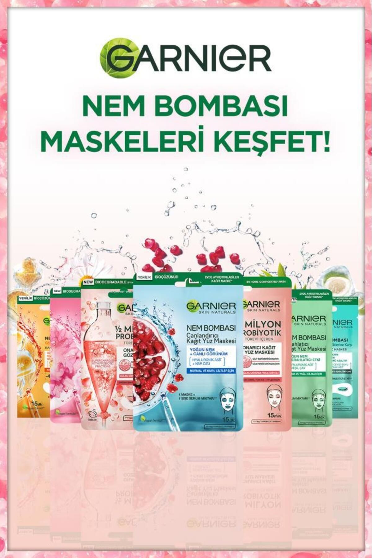 Garnier ماسک صورت کاغذی تعمیر کننده مشتق پروبیوتیک ۲ میلیون