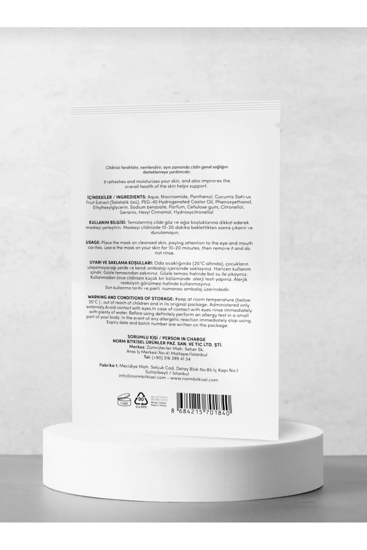 Lacinia-Paper face mask (face mask with cucumber) 4
