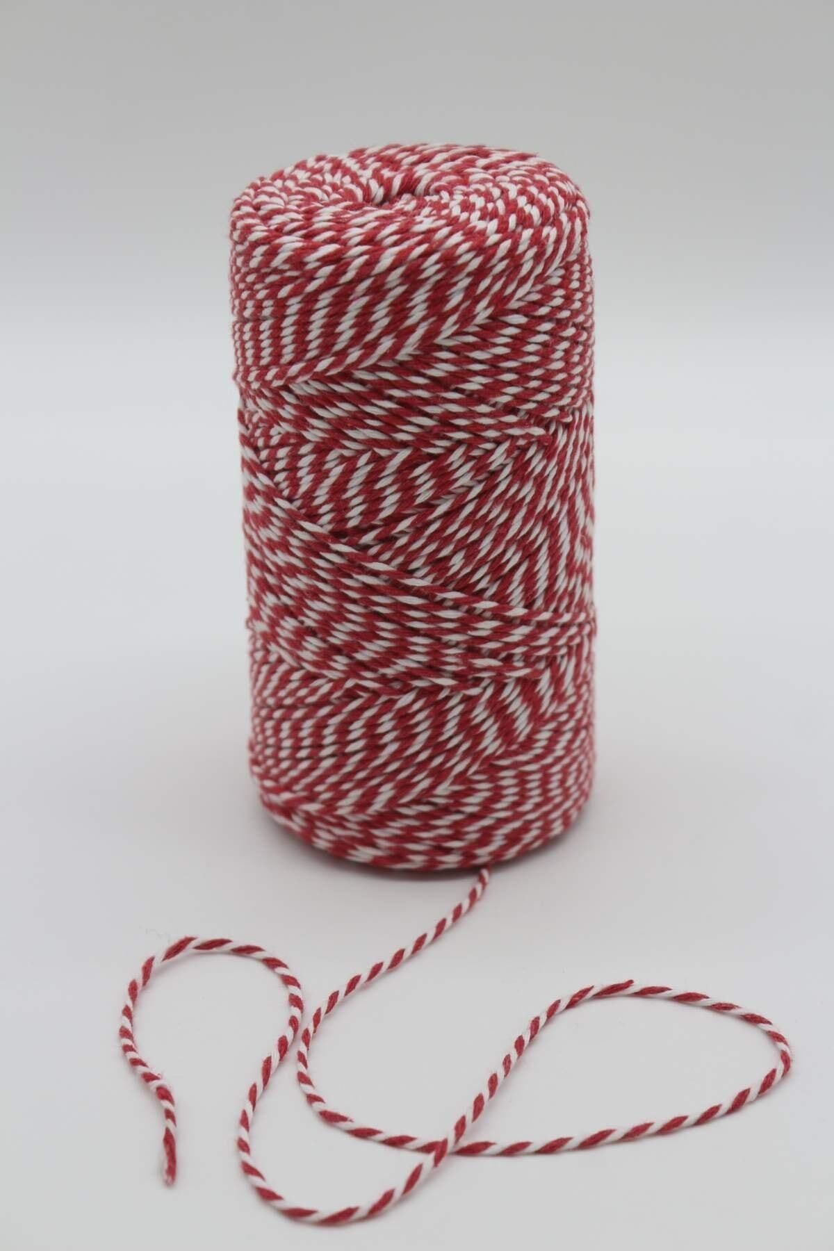 Hobimos-5 Meters Red and White Seagull String, Luck, Bracelet, Seagull String, Gift Packing String 2