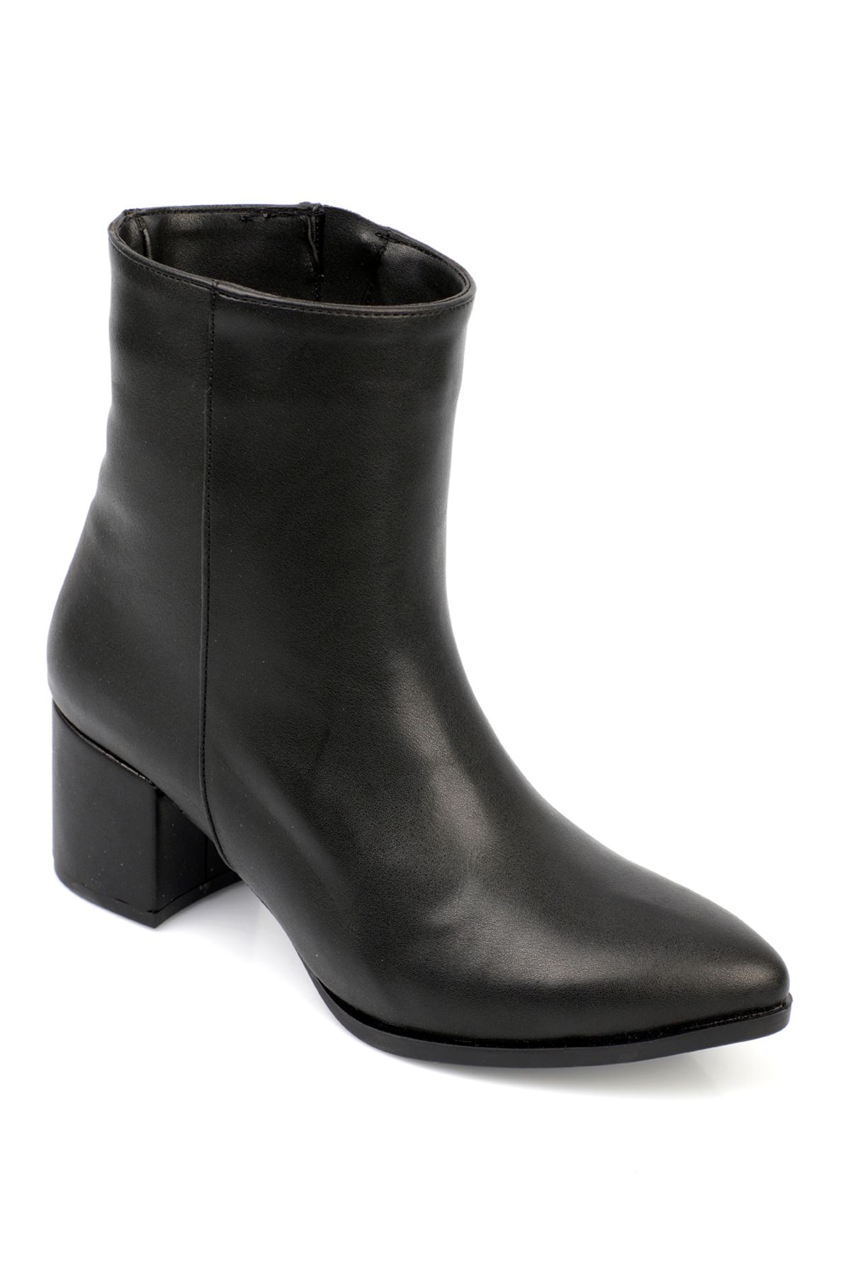 Capone Outfitters-Buty damskie do kostki ze szpiczastymi noskami i bocznym zamkiem błyskawicznym 3