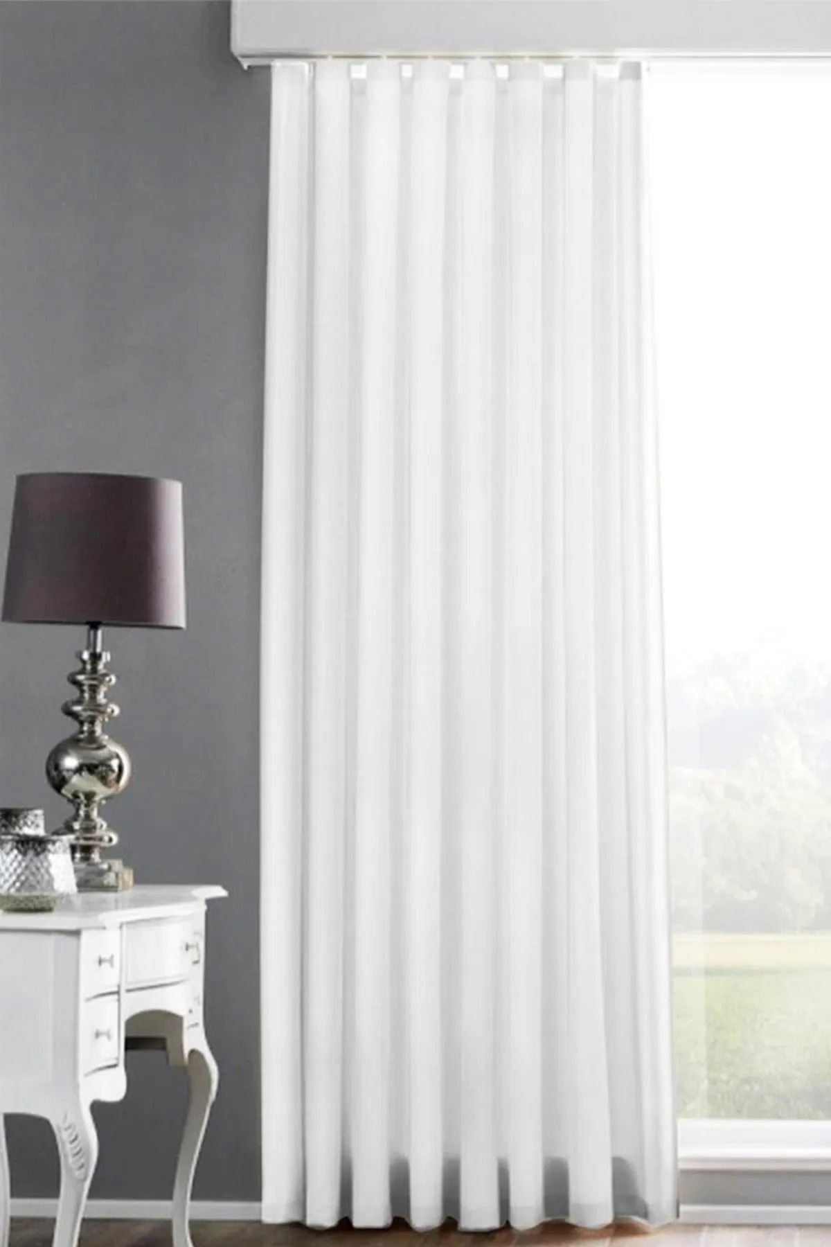 Oğur Dikimevi White Satin Sunshade