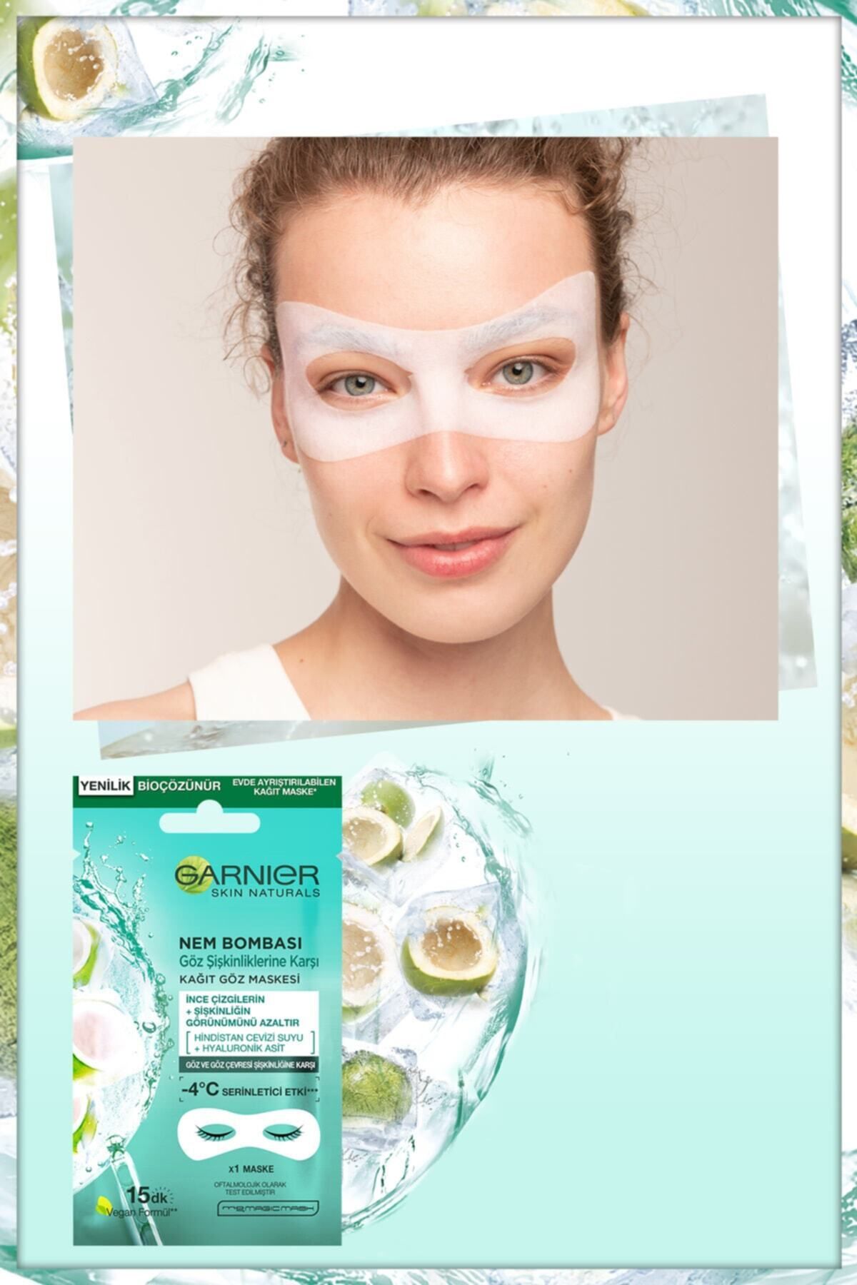 Garnier ماسک چشم کاغذی ضد بلوغ چشم با افزایش مرطوبت