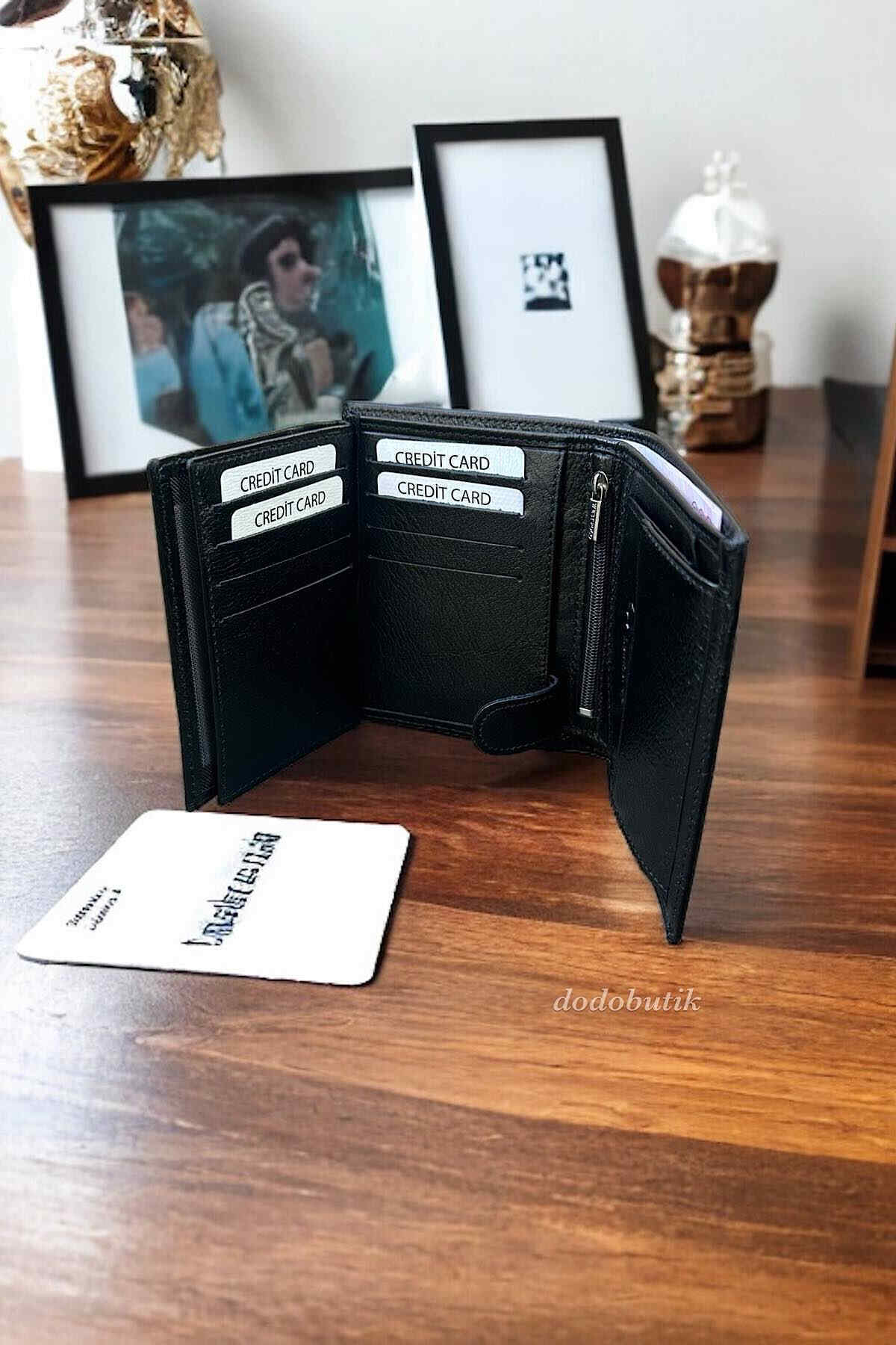 کیف پول مردانه مشکی Dodo4men | DD77 اورجینال - تصویر 4